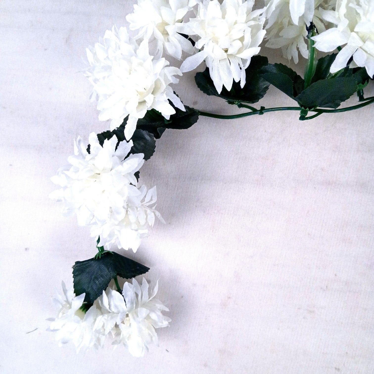 Artificial Hanging Flower for Home Decor | Decorative Wall Hanging | Balcony Garden Indoor Outdoor Decorative Hanging Plant for Living Room Bedroom Office - 37 Inch - Apkamart #Color_White