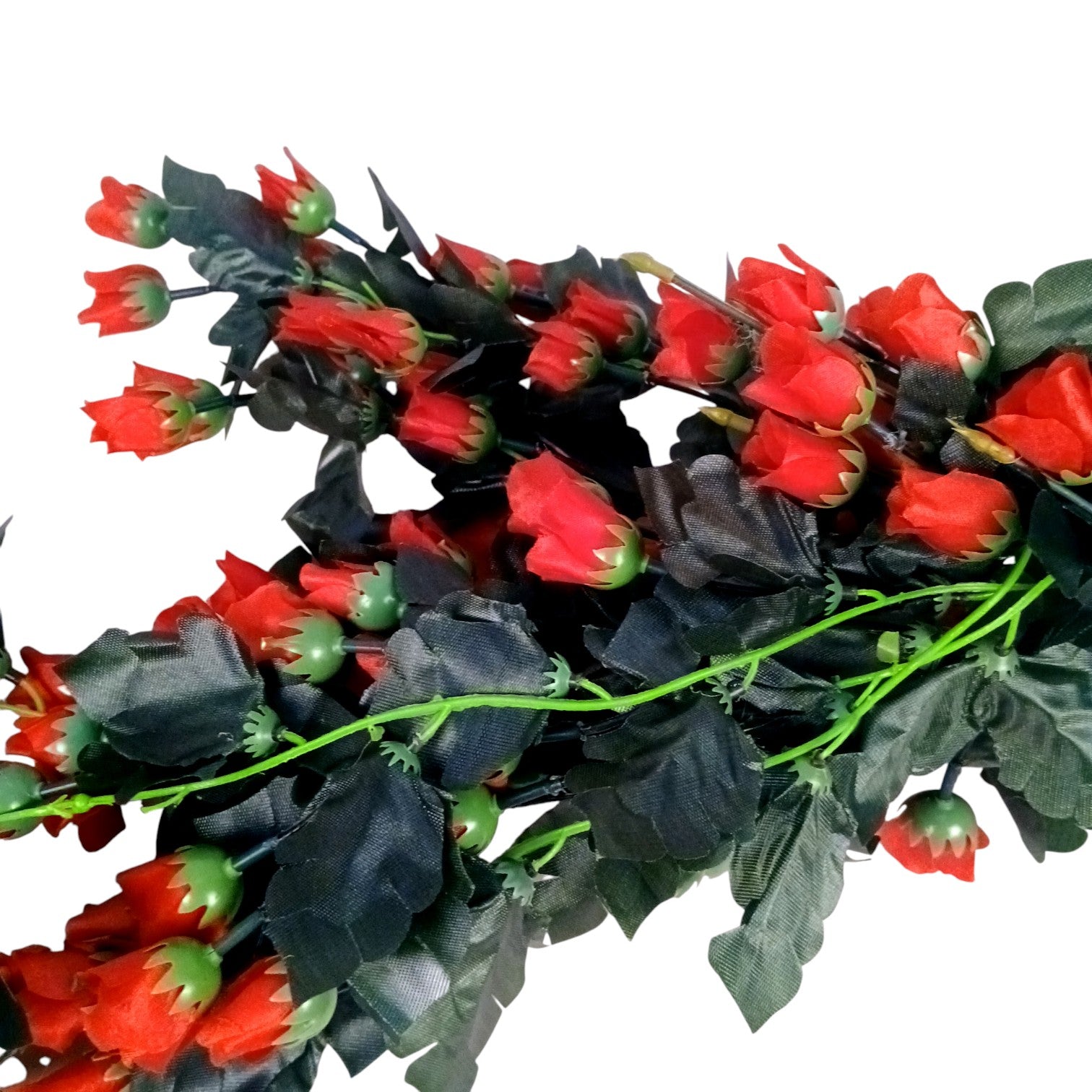 Artificial Hanging Flower for Home Decor | Realistic Hangings for Diwali Decor| Decorative Wall Hanging for Balcony, Garden, Living Room & Office - 31 Inch - Apkamart #Color_Red