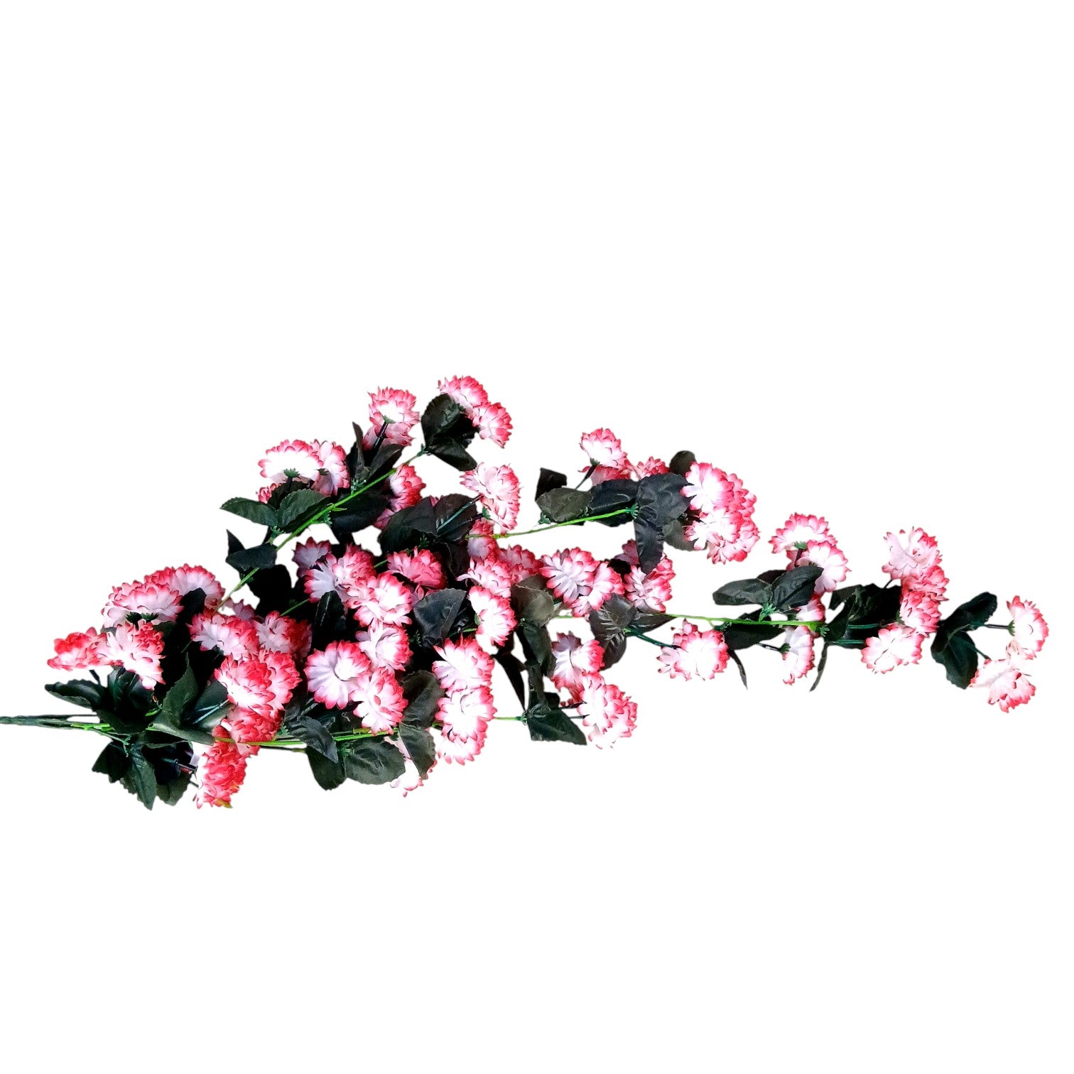 Artificial Hanging Flower Bunch | Faux Vine Flower Arrangement for Balcony, Living Room, Flower Pots & Stands | Artificial Leaf & Flower Bunch for Home Decor - 30 Inch - Apkamart #Color_Pink