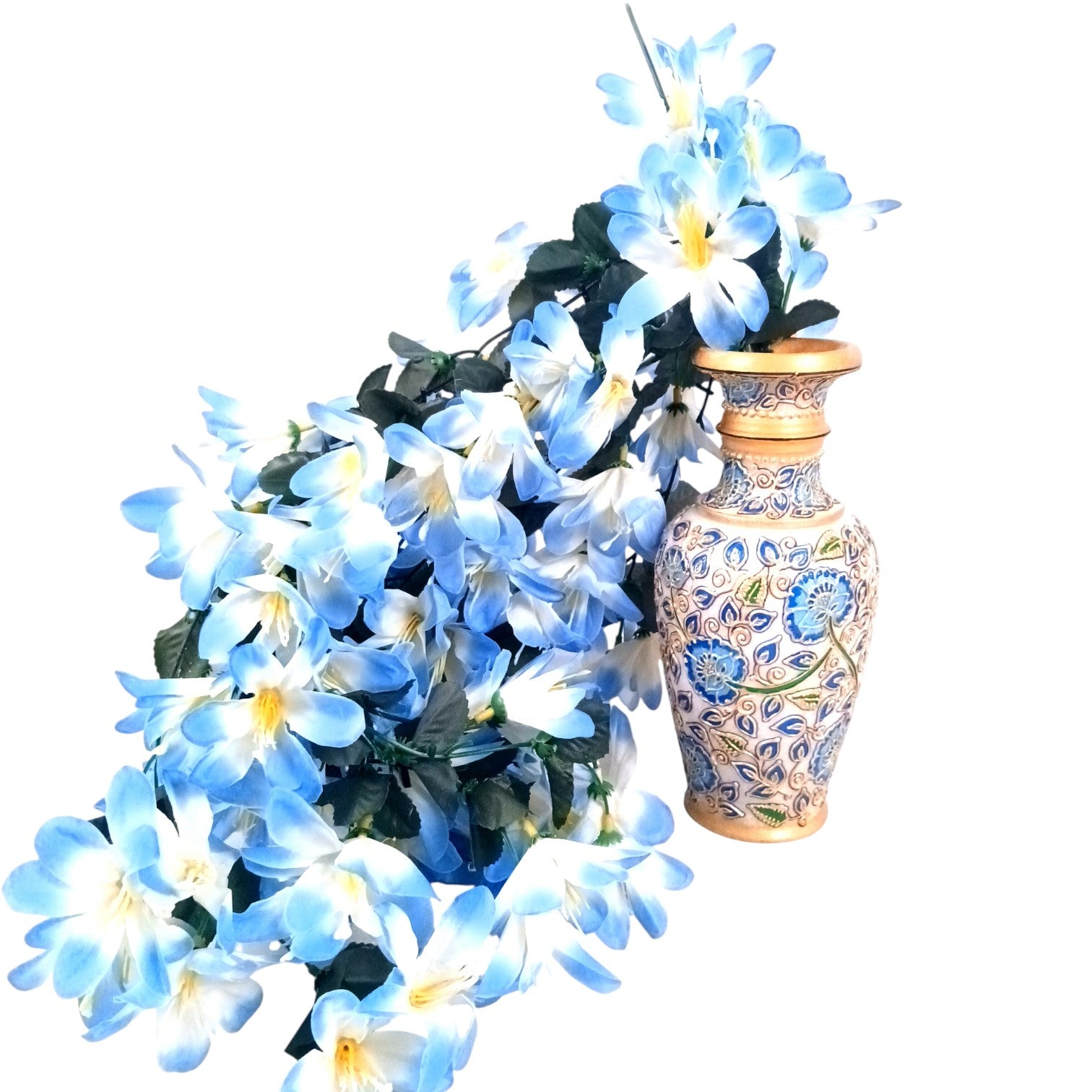 Artificial Hanging Flowers for Decoration | Flower Bunch for Wall, Door, Balcony | Decorative Hanging for Home Décor, Diwali Decoration & Gifting - 27 Inch - Apkamart #Color_Blue