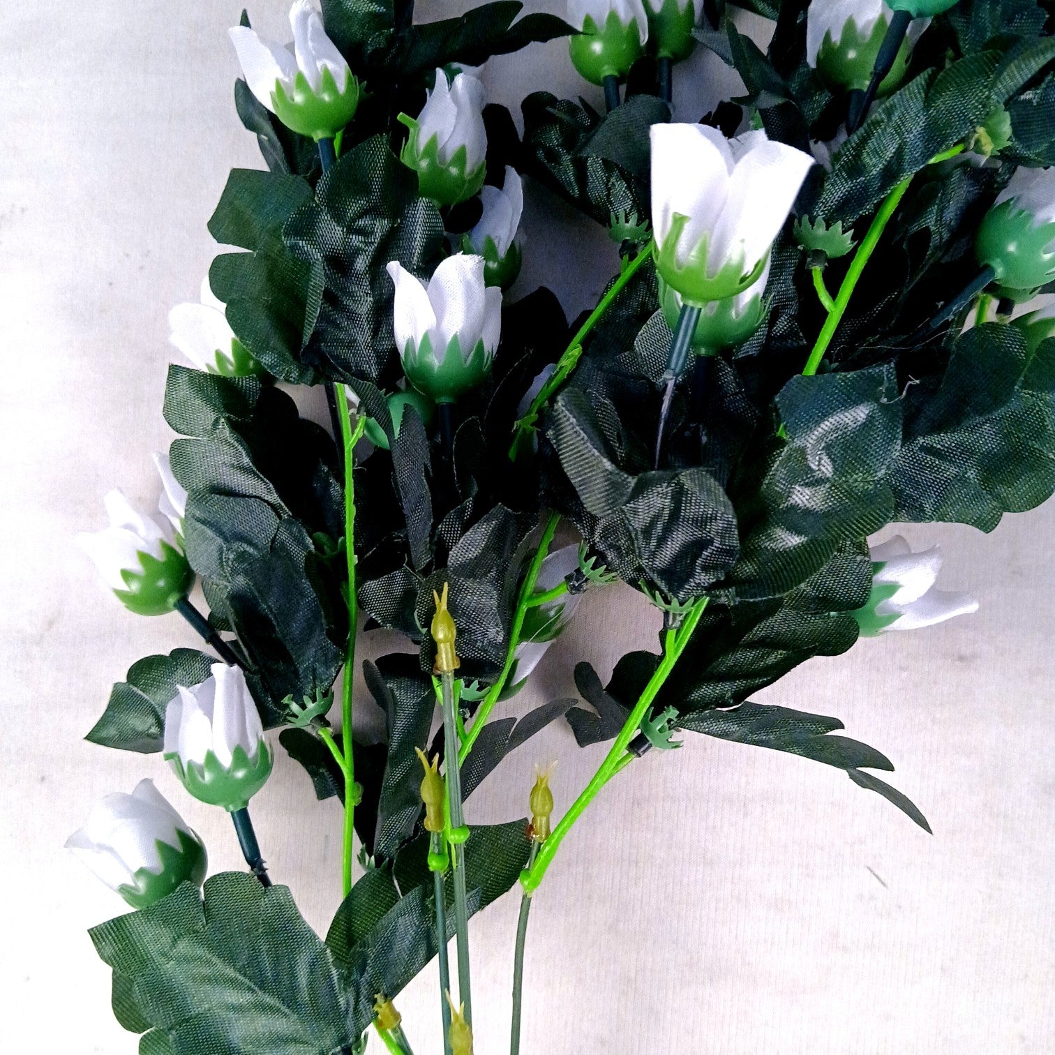 Artificial Hanging Flower for Home Decor | Realistic Hangings for Diwali Decor| Decorative Wall Hanging for Balcony, Garden, Living Room & Office - 31 Inch - Apkamart #Color_White