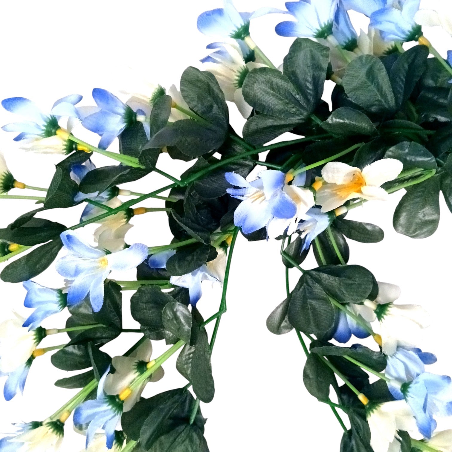 Artificial Hanging Flower for Home Decor | Realistic Hanging Flower | Decorative Wall Hanging Floral Bunch for Diwali Decor ,Balcony , Garden & Living Room Decor - 34 Inch - Apkamart #Color_Blue