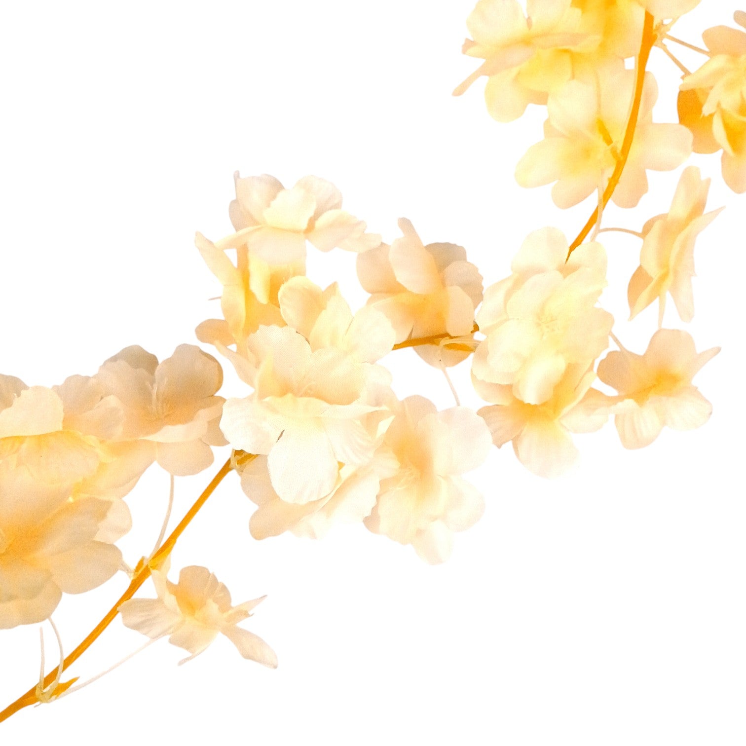 Artificial Hanging Flowers for Wall & Balcony | Faux Decorative Flower Bunch with Vine & Leaf | Perfect for Home Decor, Festive Styling & Housewarming Gifts - 68 Inch - Apkamart #Color_Cream