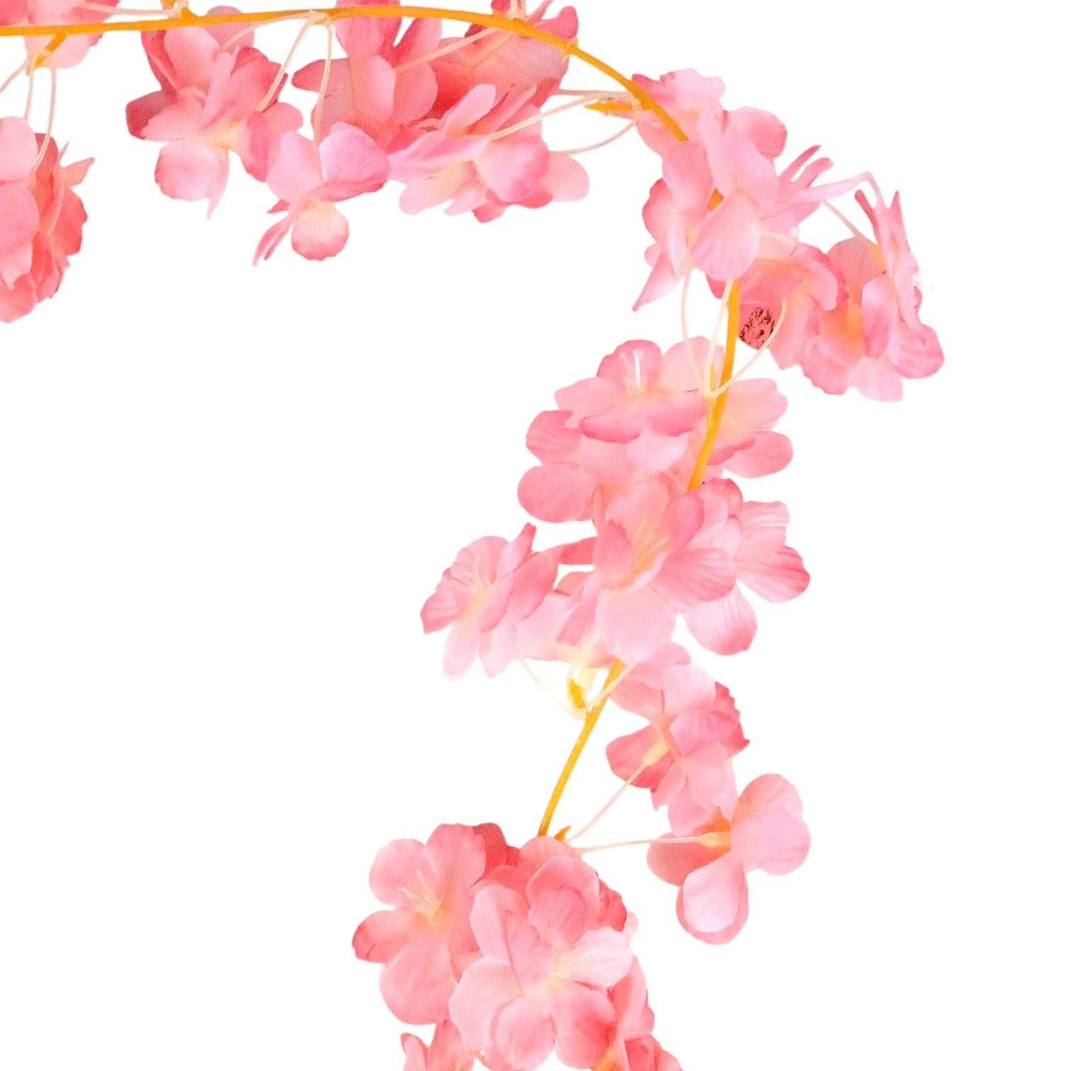 Decorative Hanging Flower Bunch | Faux Artificial Flowers with Vine & Leaf for Balcony, Wall & Office | Long-Lasting Flowers for Diwali & Festive Decoration - 68 Inch - Apkamart #Color_Pink