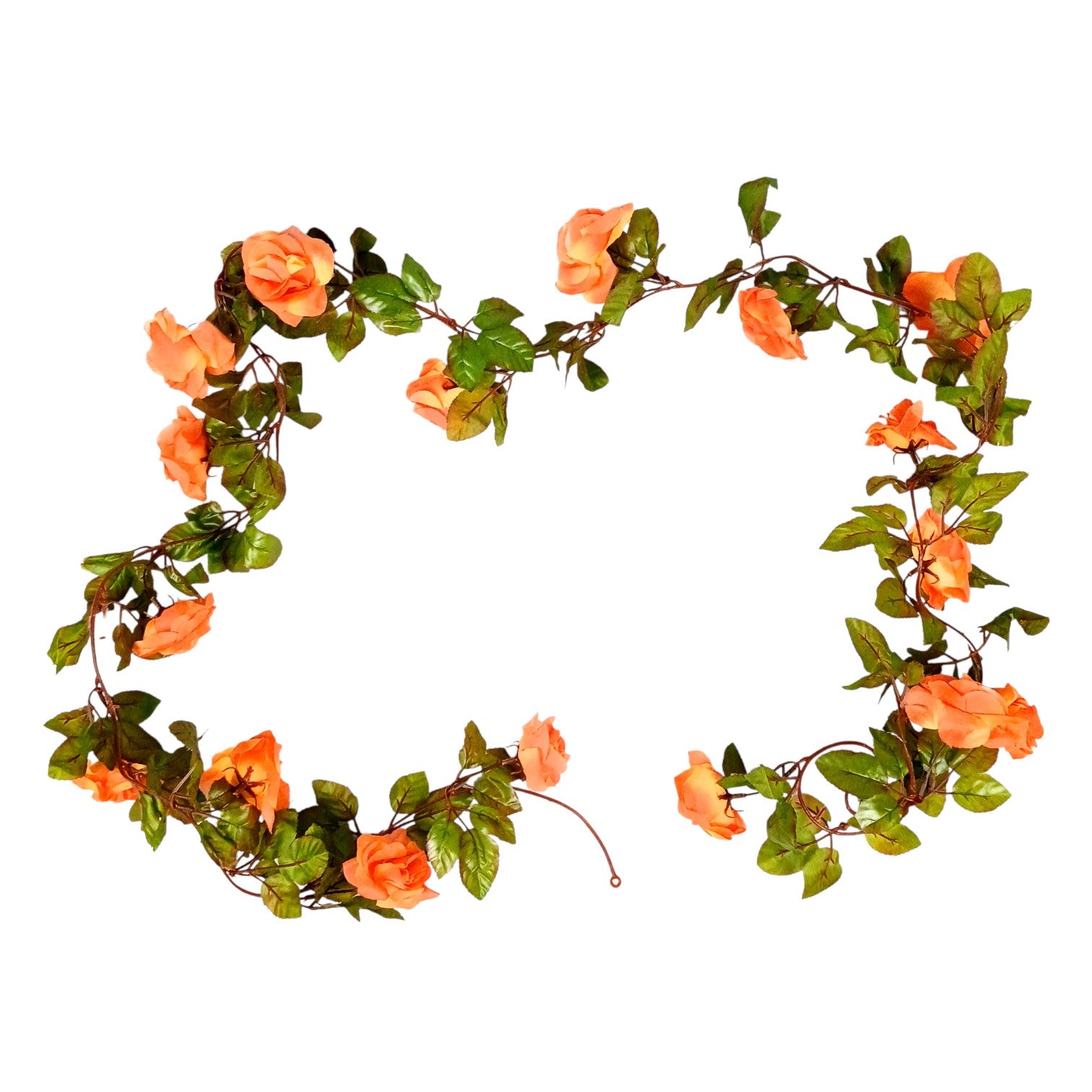 Hanging Artificial Flower Bunch for Home & Balcony | Faux Vine Flower for Wall, Pots & Stands | Decorative Artificial Flowers for Diwali, Festive Decor - 83 Inch - Apkamart #Color_Orange