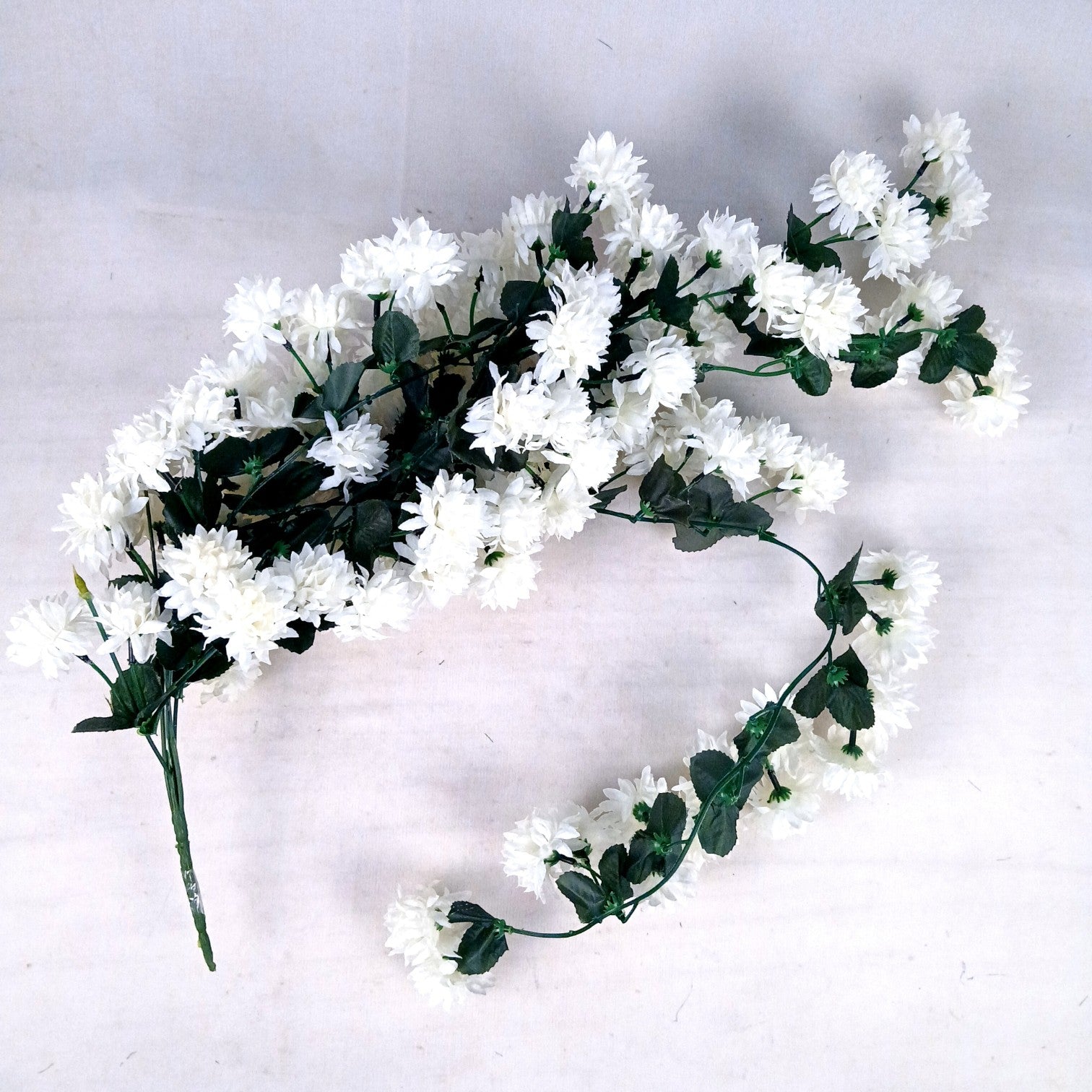 Artificial Hanging Flower for Home Decor | Decorative Wall Hanging | Balcony Garden Indoor Outdoor Decorative Hanging Plant for Living Room Bedroom Office - 37 Inch - Apkamart #Color_White