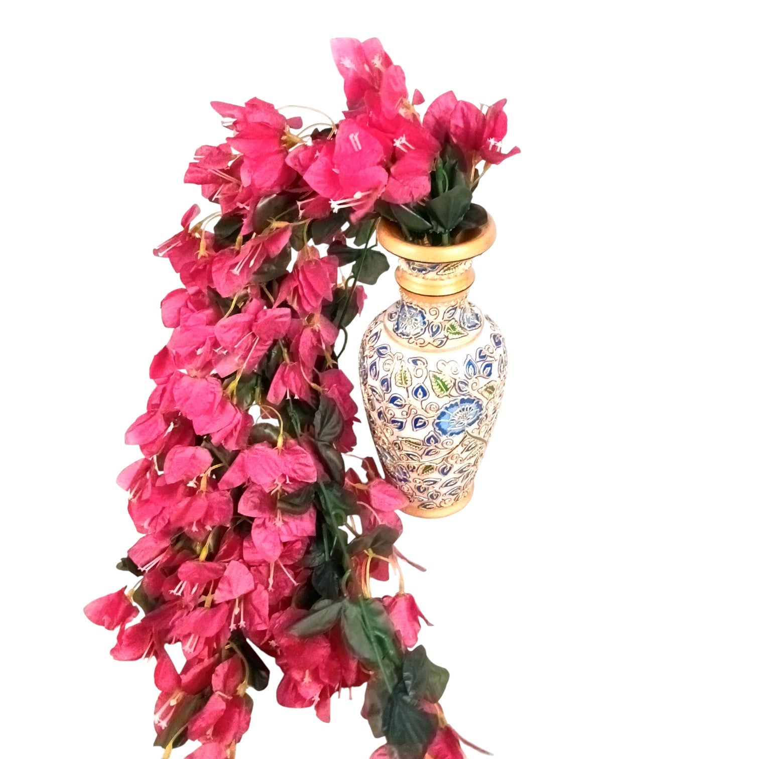Artificial Hanging Flower for Home Decor | Hanging Flower | Decorative Wall Hanging Floral Bunch for Balcony, Garden & Living Room - 27 Inch - Apkamart #Color_Pink