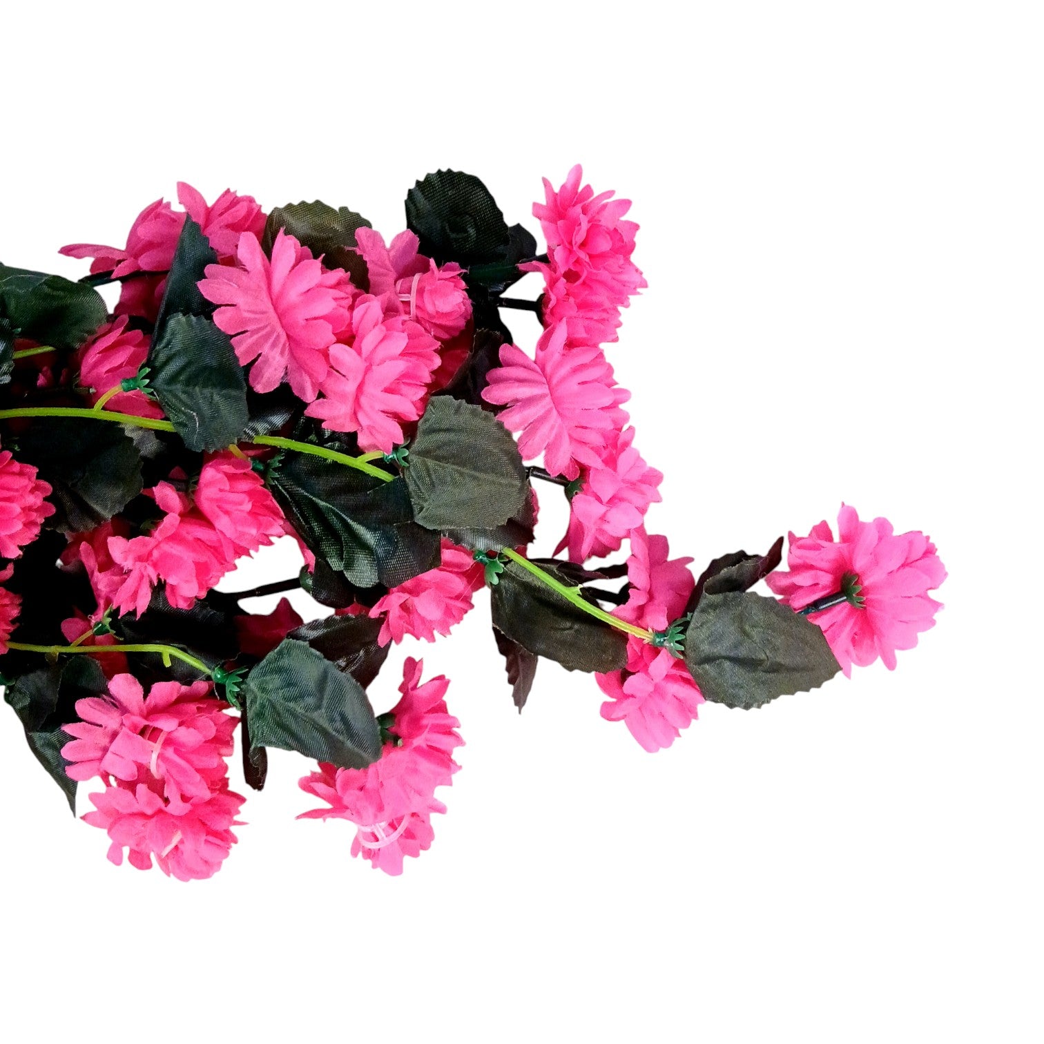 Hanging Bunch of Flowers | Faux Flower Vine with Leaves | Decorative Artificial Flower for Balcony, Living Room, Home Decor & Festive Diwali Decoration - 30 Inch - Apkamart #Color_Pink
