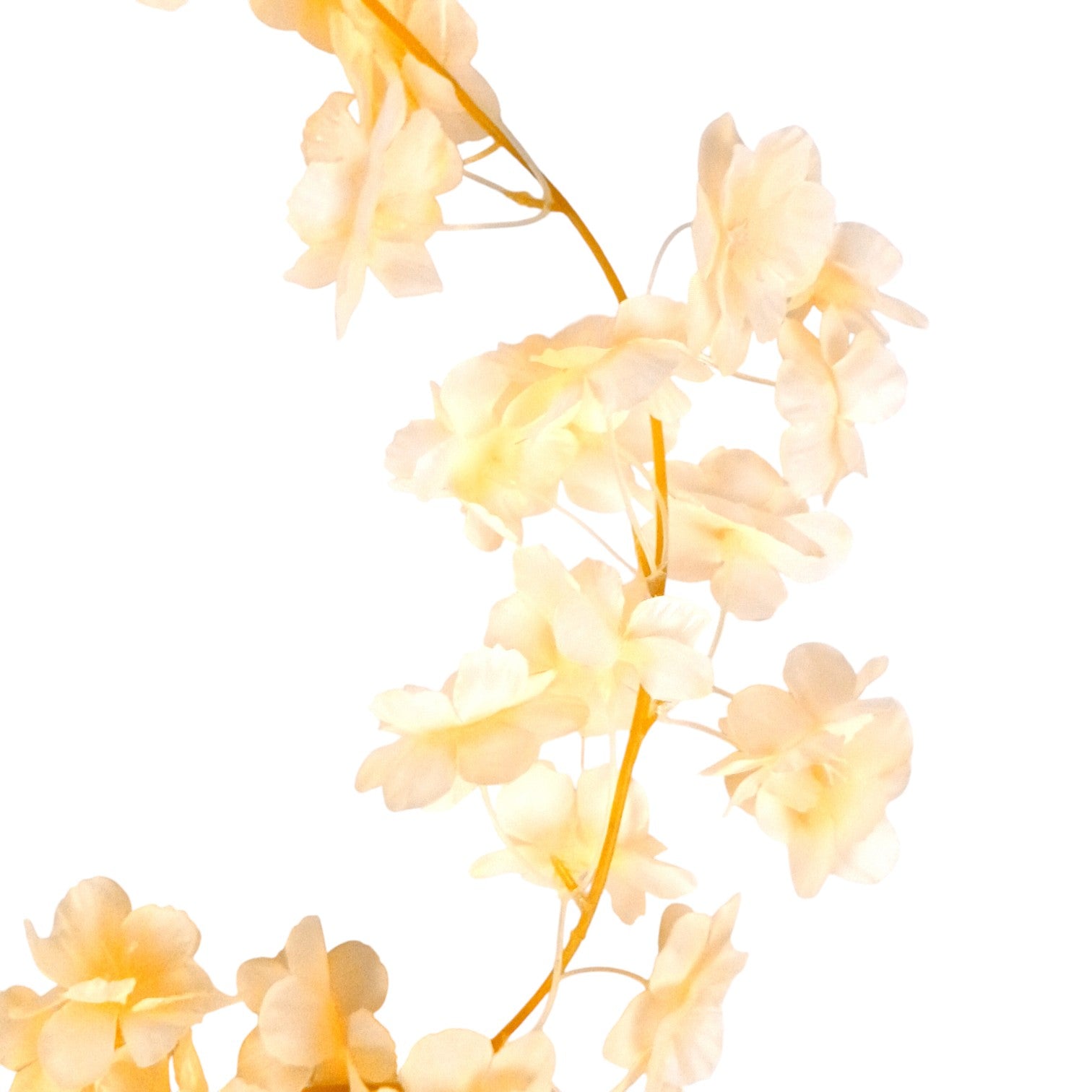 Artificial Hanging Flowers for Wall & Balcony | Faux Decorative Flower Bunch with Vine & Leaf | Perfect for Home Decor, Festive Styling & Housewarming Gifts - 68 Inch - Apkamart #Color_Cream