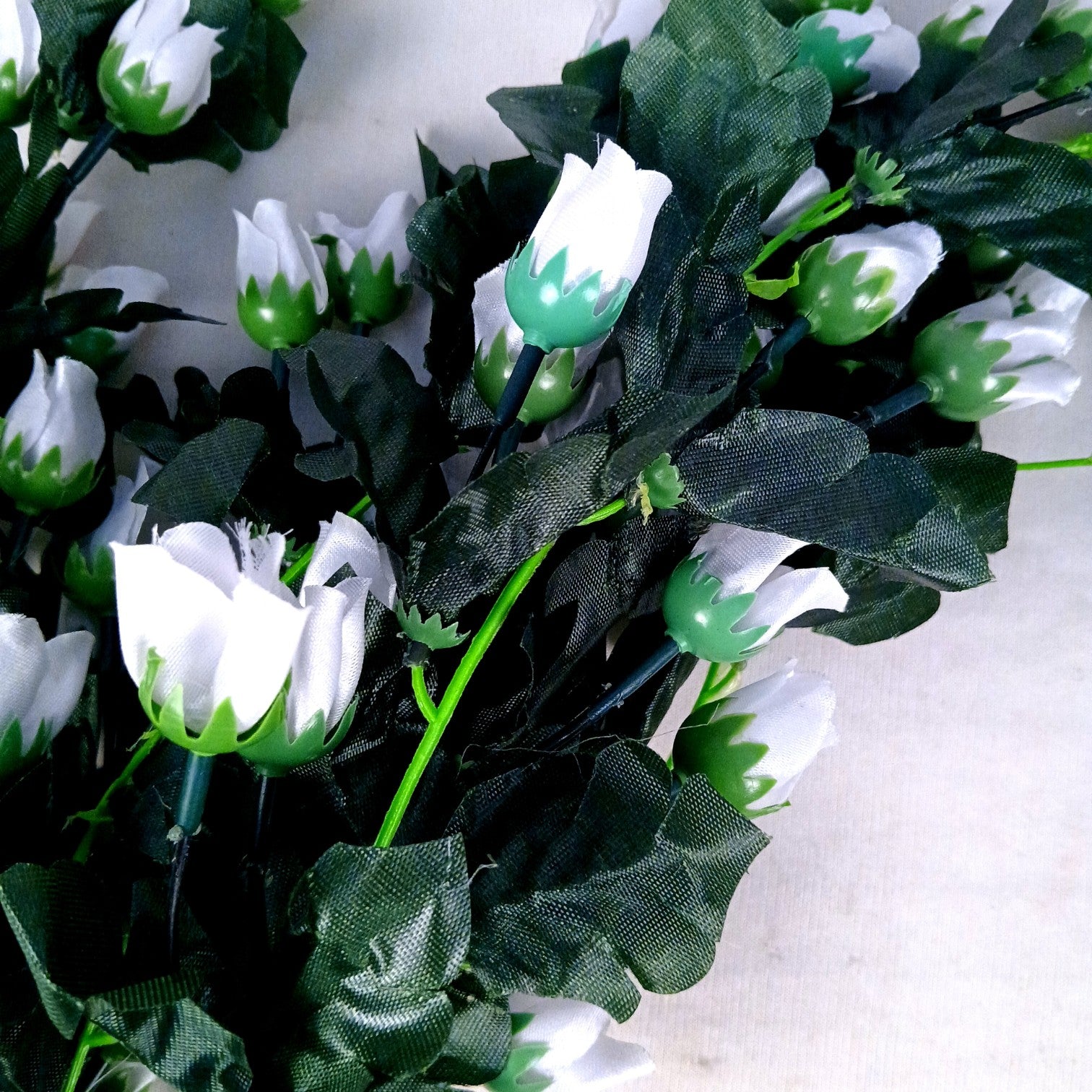 Artificial Hanging Flower for Home Decor | Realistic Hangings for Diwali Decor| Decorative Wall Hanging for Balcony, Garden, Living Room & Office - 31 Inch - Apkamart #Color_White