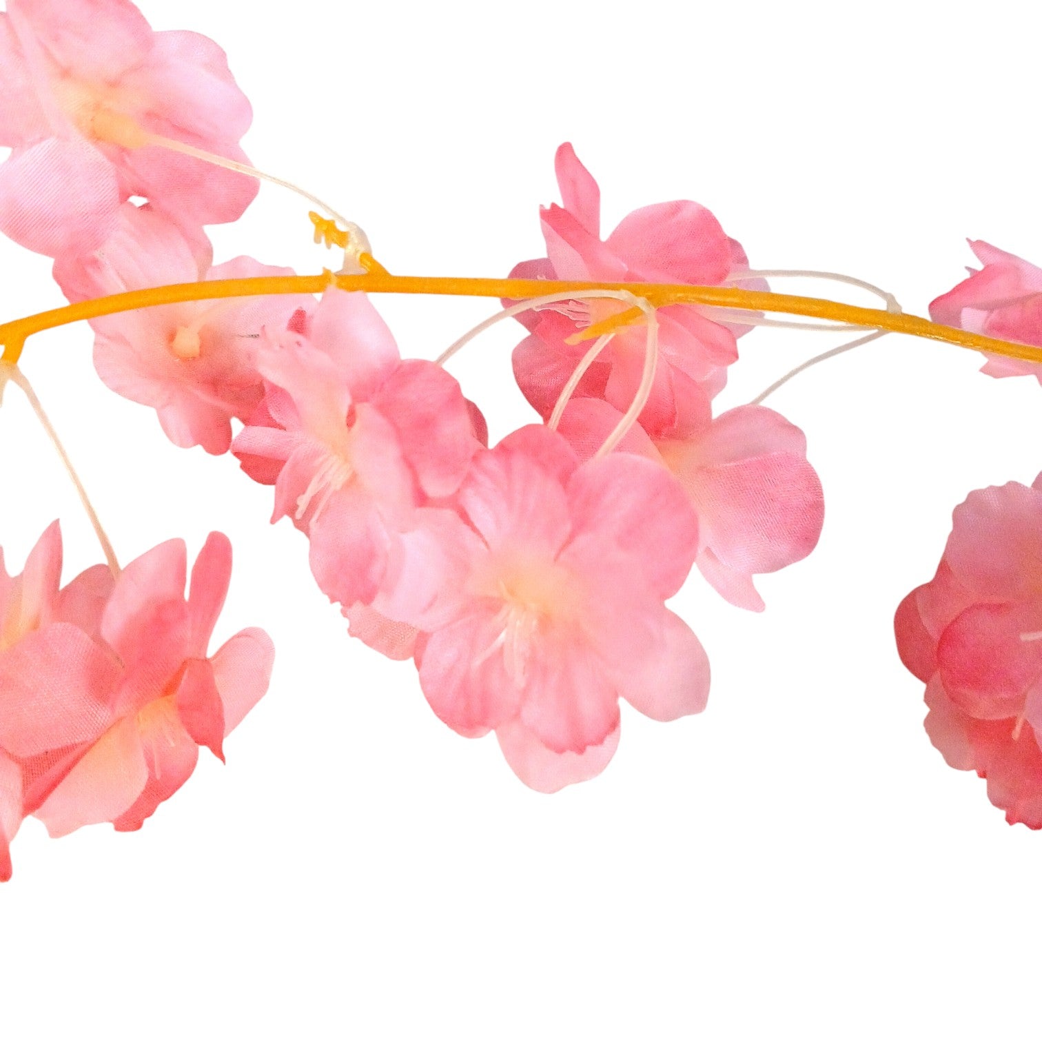 Decorative Hanging Flower Bunch | Faux Artificial Flowers with Vine & Leaf for Balcony, Wall & Office | Long-Lasting Flowers for Diwali & Festive Decoration - 68 Inch - Apkamart #Color_Pink