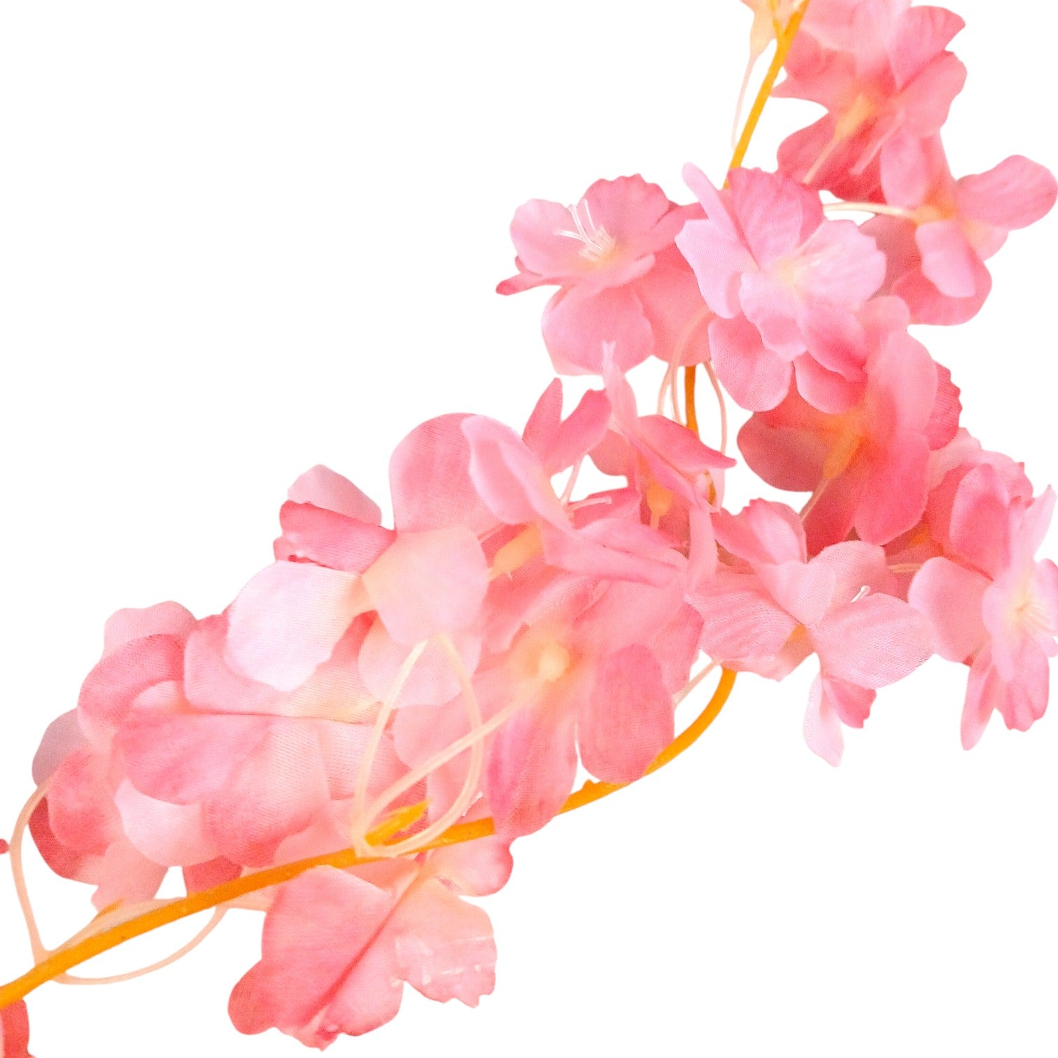 Decorative Hanging Flower Bunch | Faux Artificial Flowers with Vine & Leaf for Balcony, Wall & Office | Long-Lasting Flowers for Diwali & Festive Decoration - 68 Inch - Apkamart #Color_Pink