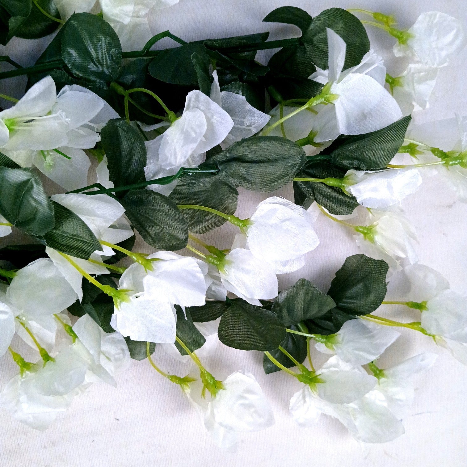 Artificial Hanging Flower for Home Decor | Hanging Flower | Decorative Wall Hanging Floral Bunch for Balcony, Garden & Living Room - 27 Inch - Apkamart #Color_White