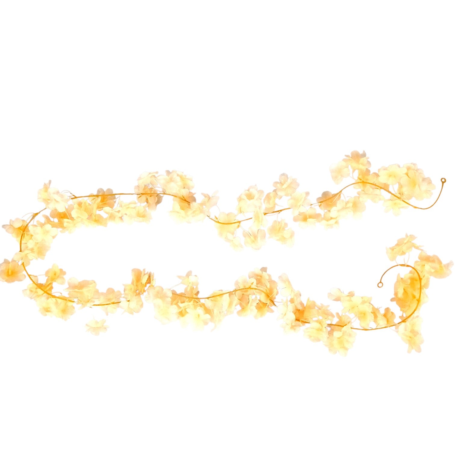 Artificial Hanging Flowers for Wall & Balcony | Faux Decorative Flower Bunch with Vine & Leaf | Perfect for Home Decor, Festive Styling & Housewarming Gifts - 68 Inch - Apkamart #Color_Cream