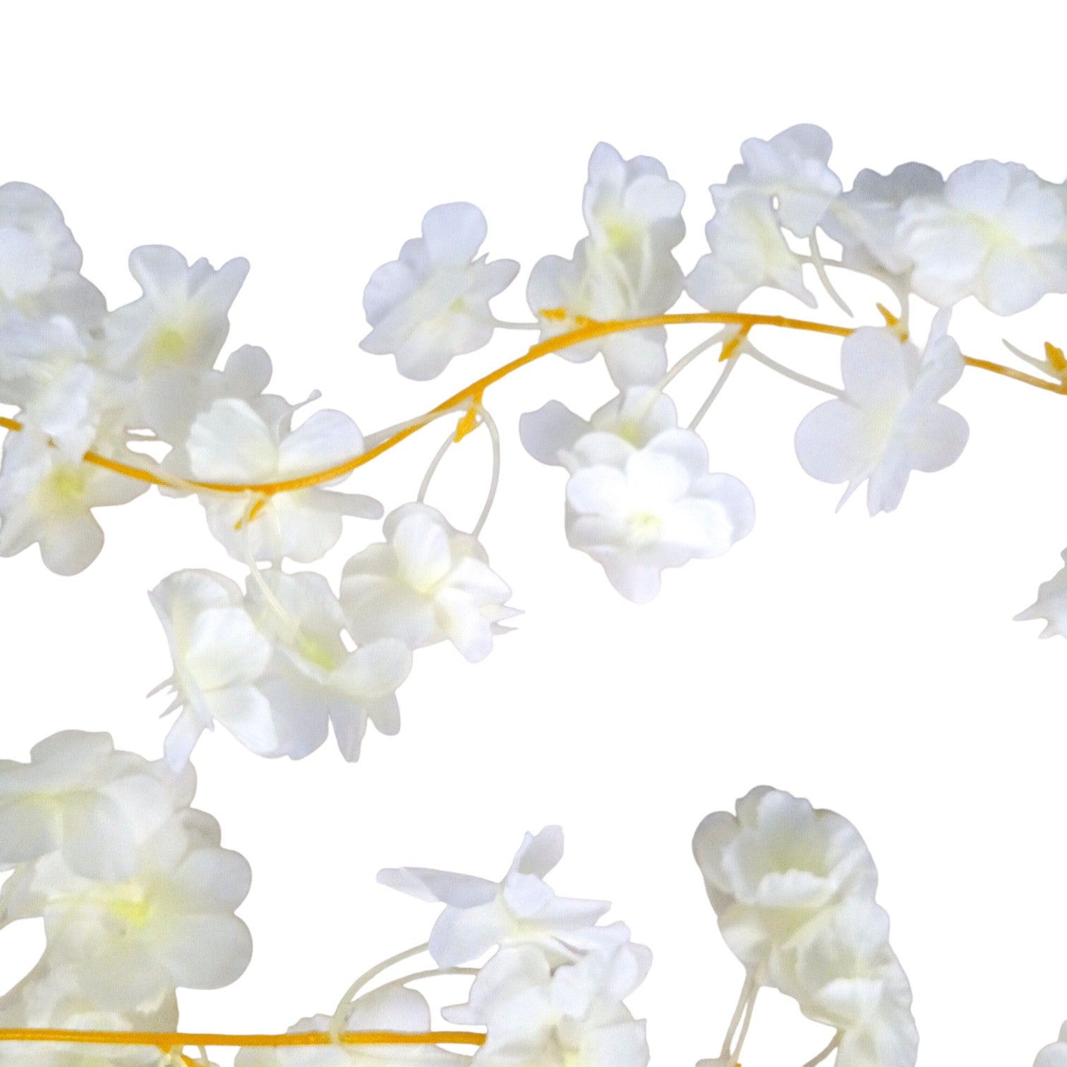 Decorative Hanging Flower Bunch | Faux Artificial Flowers with Vine & Leaf for Balcony, Wall & Office | Long-Lasting Flowers for Diwali & Festive Decoration - 68 Inch - Apkamart #Color_White