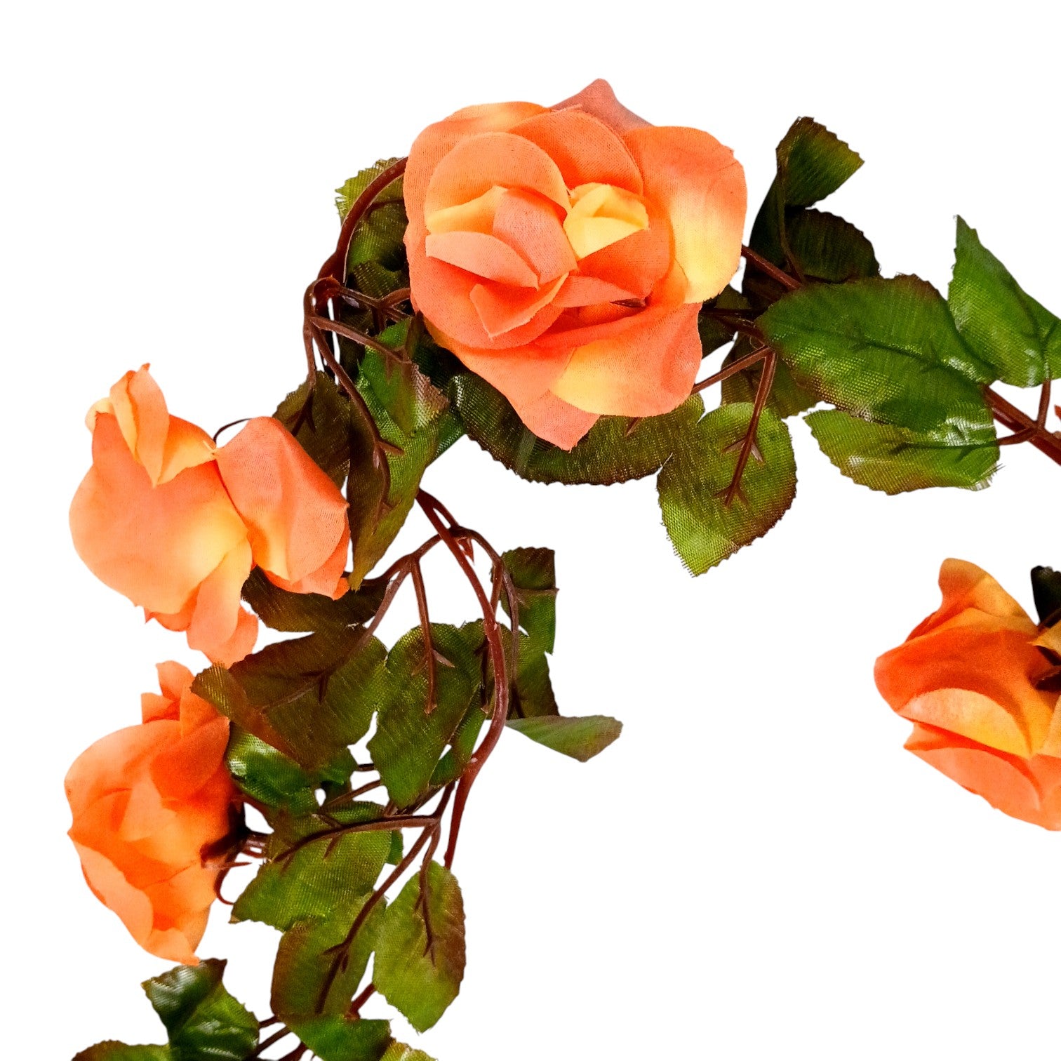Hanging Artificial Flower Bunch for Home & Balcony | Faux Vine Flower for Wall, Pots & Stands | Decorative Artificial Flowers for Diwali, Festive Decor - 83 Inch - Apkamart #Color_Orange