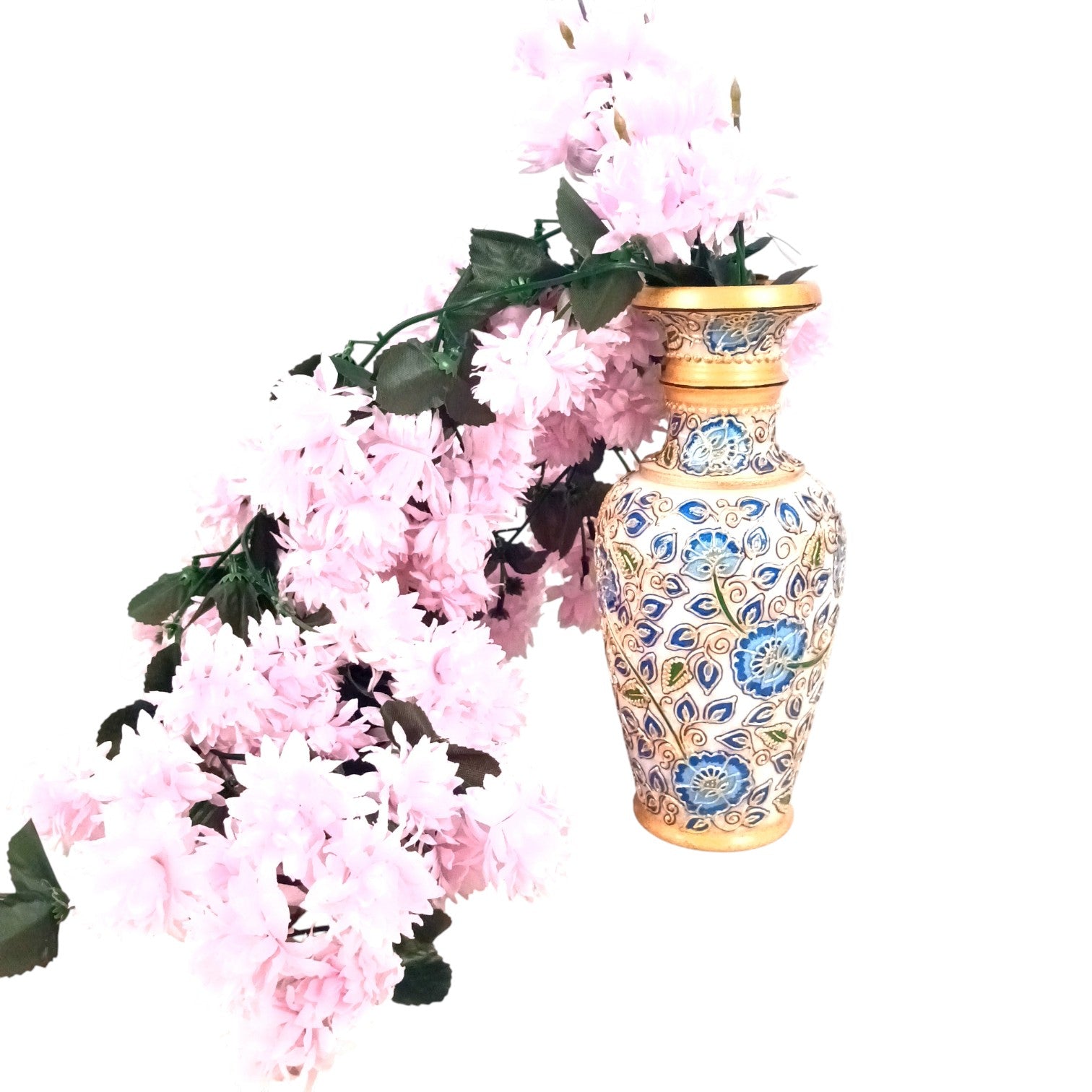 Artificial Hanging Flower for Home Decor | Decorative Wall Hanging | Balcony Garden Indoor Outdoor Decorative Hanging Plant for Living Room Bedroom Office - 37 Inch - Apkamart #Color_Pink