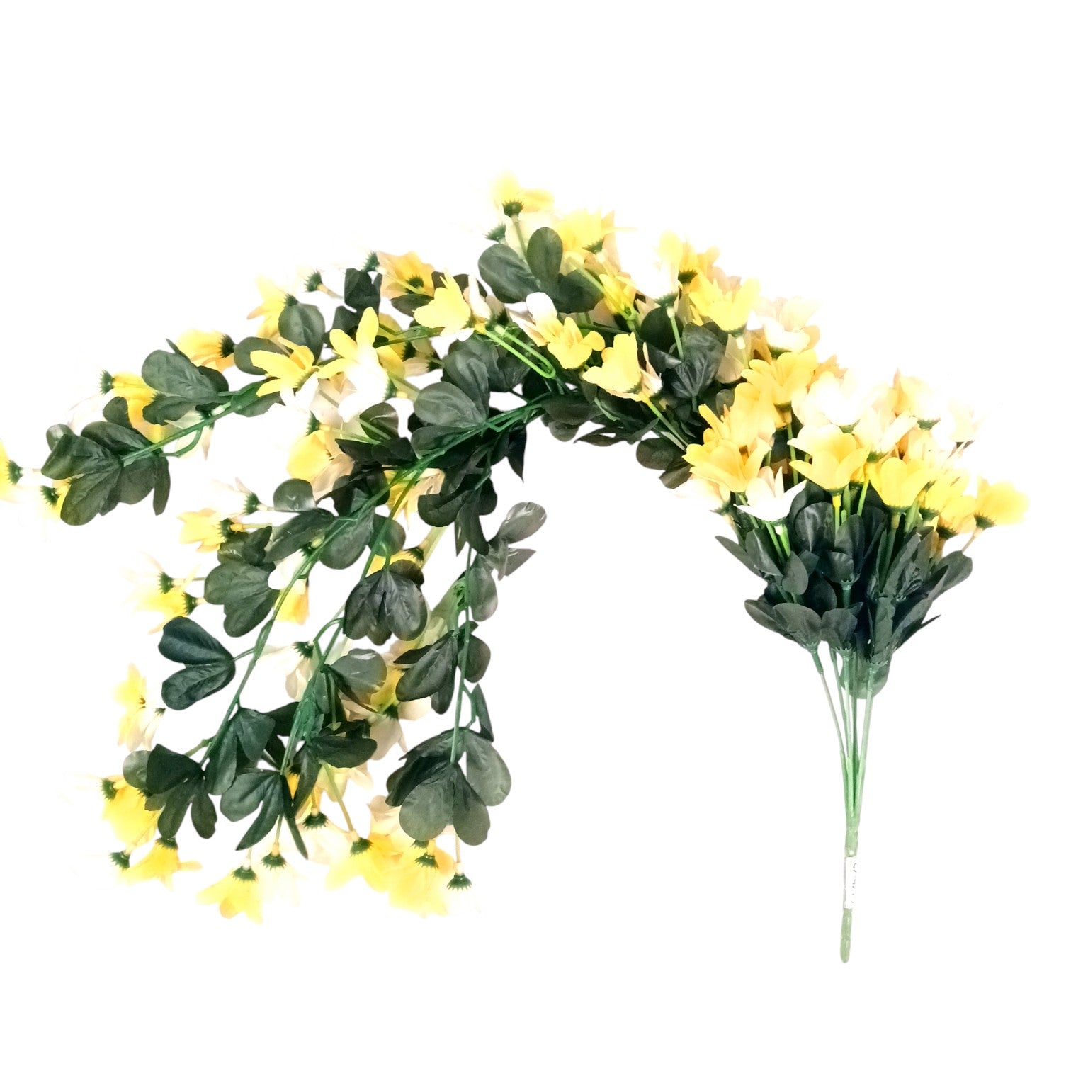 Artificial Hanging Flowers for Decoration | Flower Bunch for Wall, Door, Balcony | Decorative Hanging for Home Décor, Diwali Decoration & Gifting - 27 Inch - Apkamart #Color_Yellow