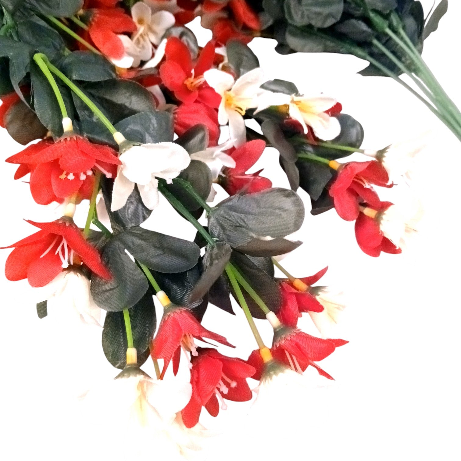 Artificial Hanging Flowers for Decoration | Flower Bunch for Wall, Door, Balcony | Decorative Hanging for Home Décor, Diwali Decoration & Gifting - 27 Inch - Apkamart #Color_Red