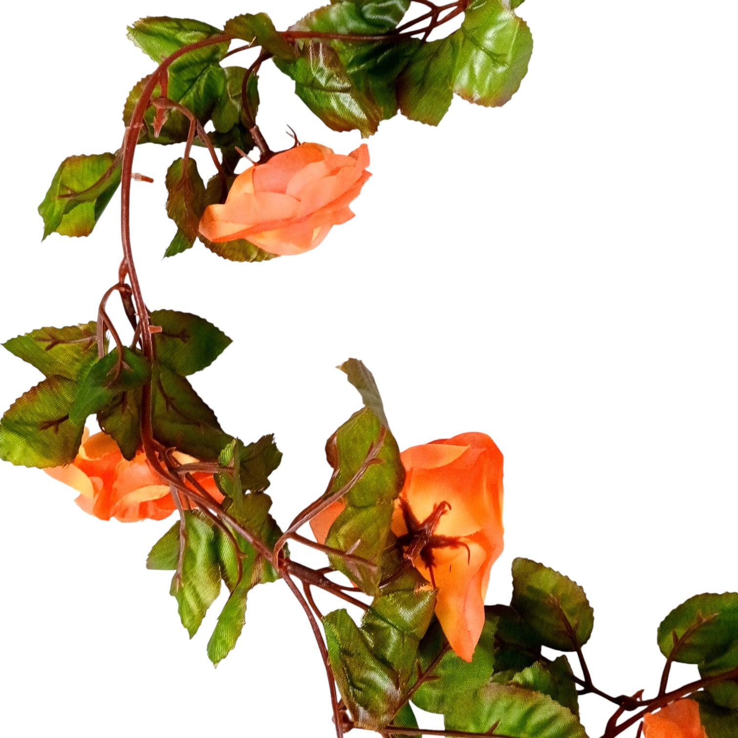 Hanging Artificial Flower Bunch for Home & Balcony | Faux Vine Flower for Wall, Pots & Stands | Decorative Artificial Flowers for Diwali, Festive Decor - 83 Inch - Apkamart #Color_Orange