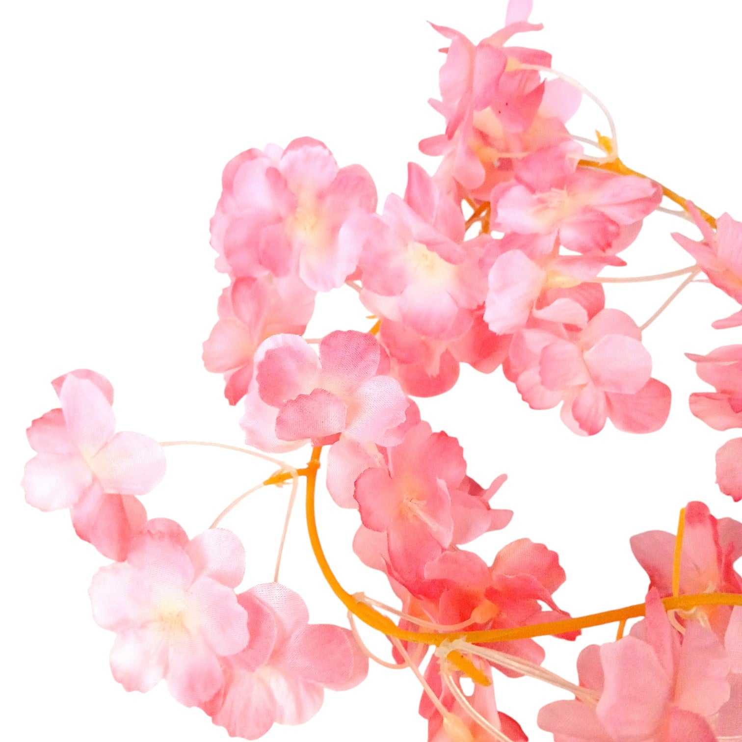 Decorative Hanging Flower Bunch | Faux Artificial Flowers with Vine & Leaf for Balcony, Wall & Office | Long-Lasting Flowers for Diwali & Festive Decoration - 68 Inch - Apkamart #Color_Pink