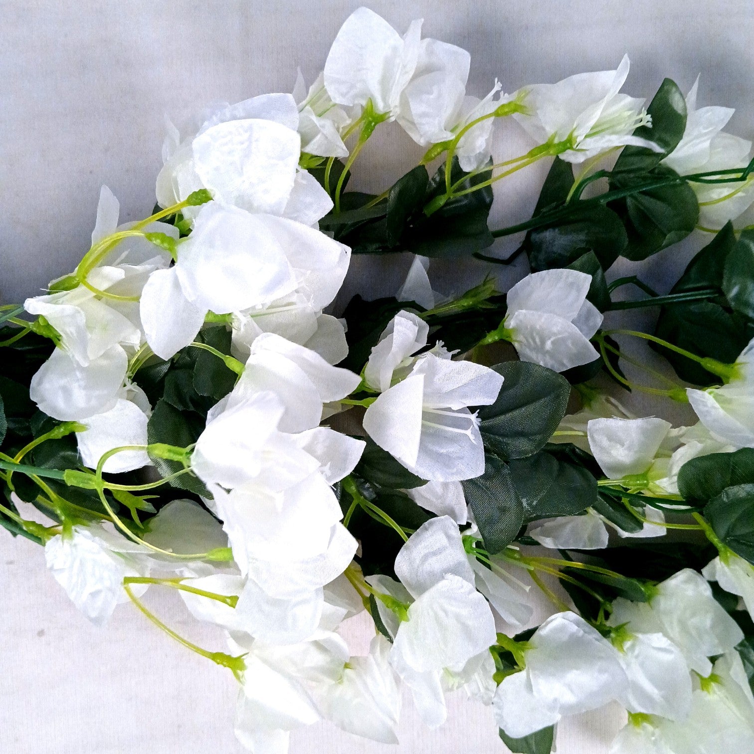 Artificial Hanging Flower for Home Decor | Hanging Flower | Decorative Wall Hanging Floral Bunch for Balcony, Garden & Living Room - 27 Inch - Apkamart #Color_White