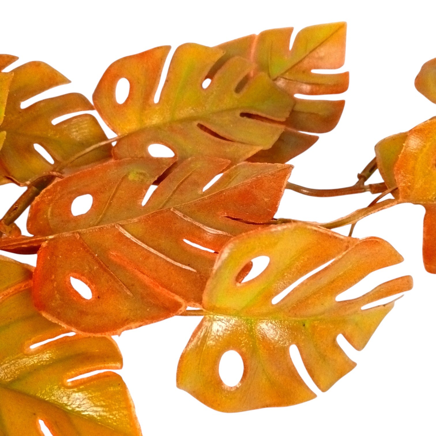 Artificial Hanging Leaf Bunch | Faux Leaf Garland Plant Bush for Creeper Decoration | Decorative Hanging Vine for Door, Balcony, Temple & Diwali Decor - 35 Inch - Apkamart #Style_Design 1