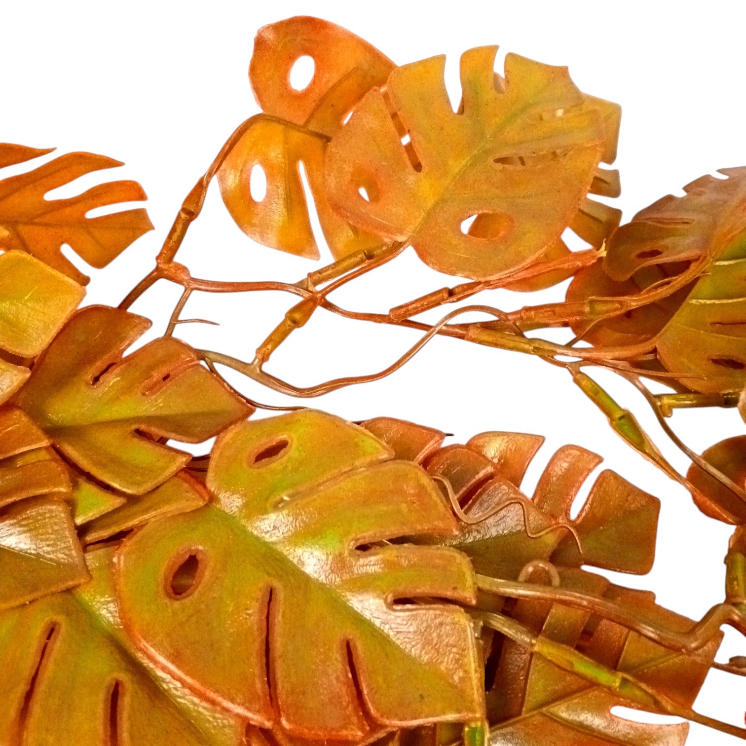 Artificial Hanging Leaf Bunch | Faux Leaf Garland Plant Bush for Creeper Decoration | Decorative Hanging Vine for Door, Balcony, Temple & Diwali Decor - 35 Inch - Apkamart #Style_Design 1