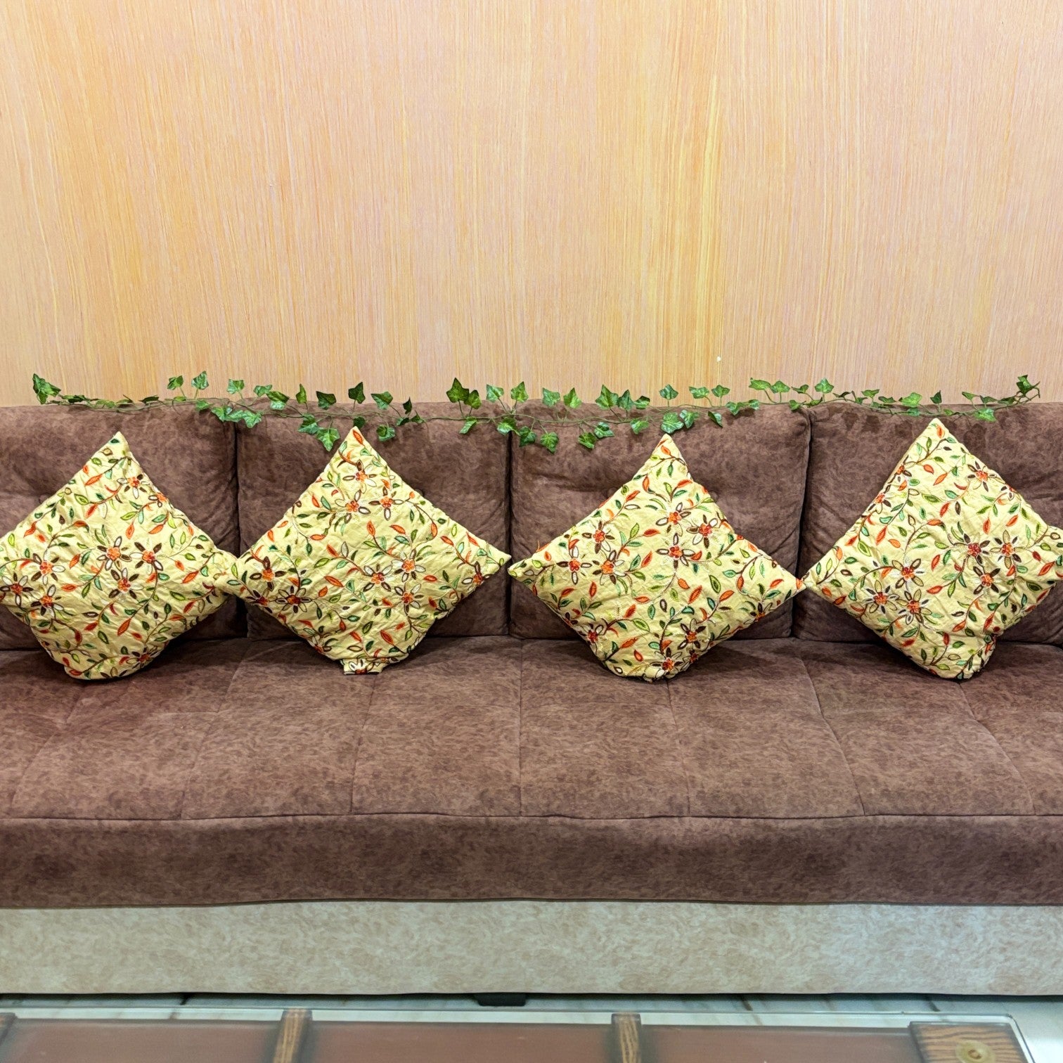 Artificial Leaf Hanging Vine | Decorative Leaf Bail for Home Decor | Door Bandhanwar, Temple Decoration, Balcony & Garden Hanging Plant - 81 Inch - Apkamart