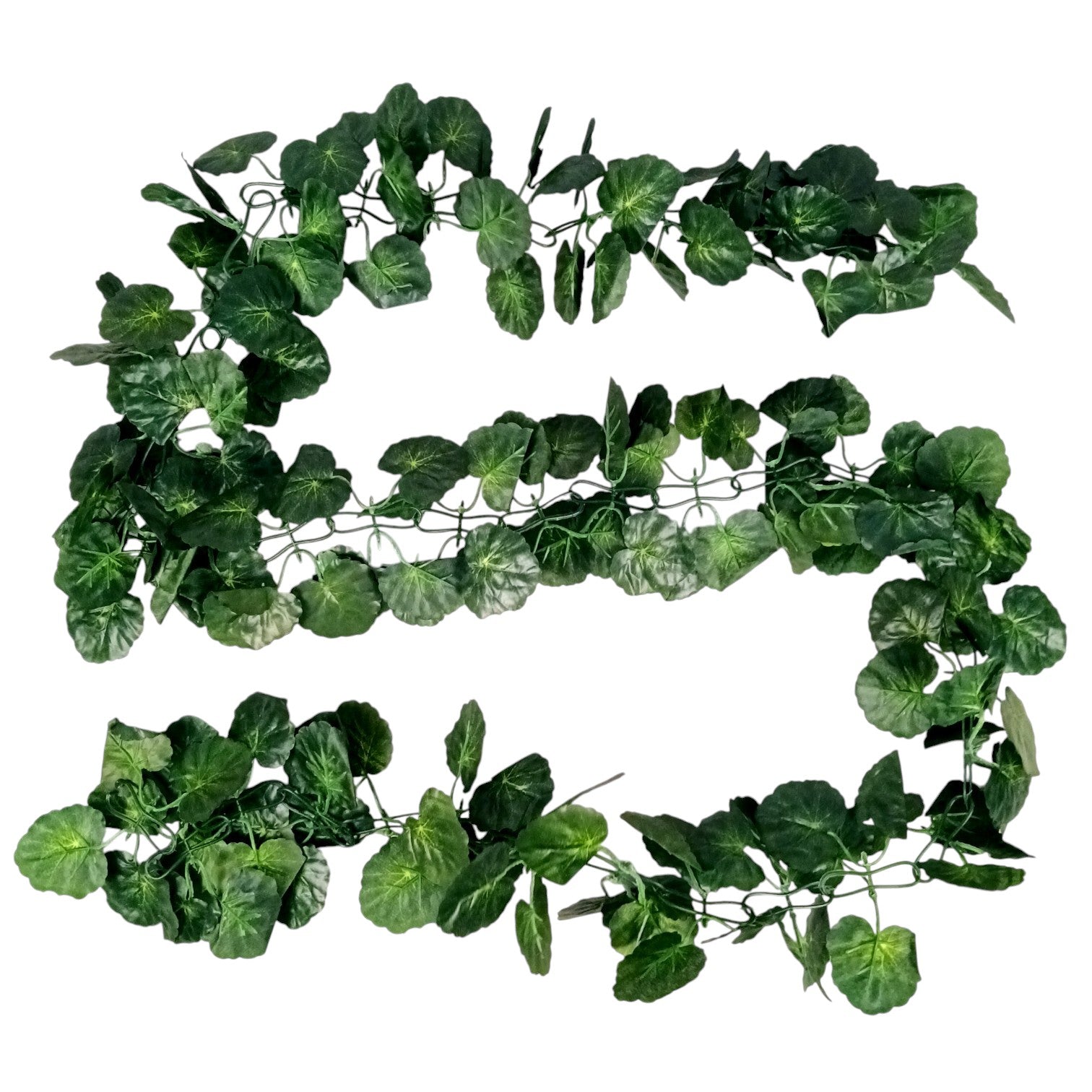 Artificial Leaf Hanging Vine | Faux Leaf Garland & Creeper Decoration for Door Bandhanwar, Balcony, Temple & Party | Green Plant Bush Vine for Indoor Outdoor Home Garden Diwali Decor - 87 Inch - Apkamart #Style_Design 1