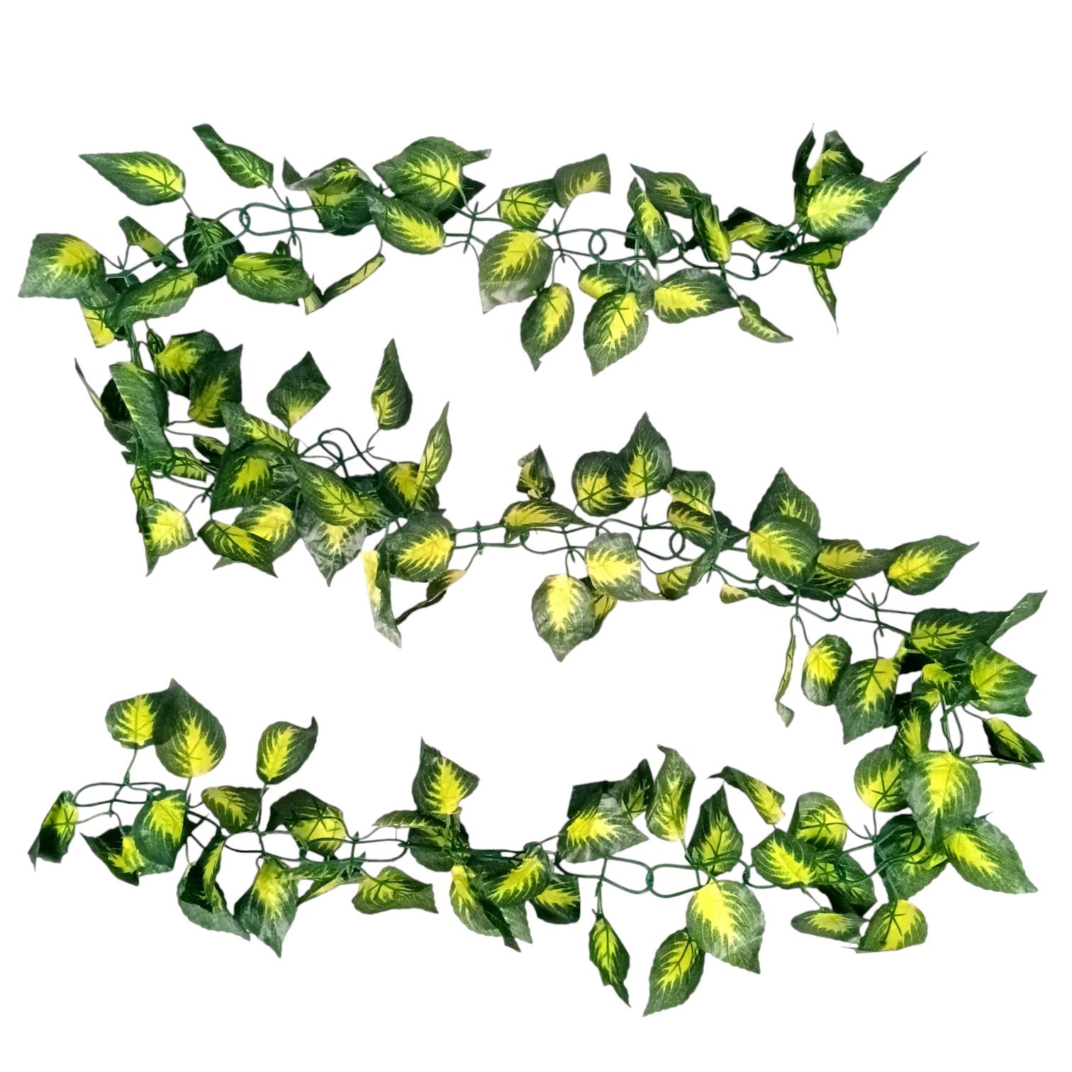 Artificial Leaf Hanging Bail | Decorative Hanging Plant for Home, Balcony, Temple, Door Bandhanwar & Party Decor | Reusable Faux Leaf Garland for Indoor Outdoor Decoration - 87 Inch - Apkamart #Style_Design 2