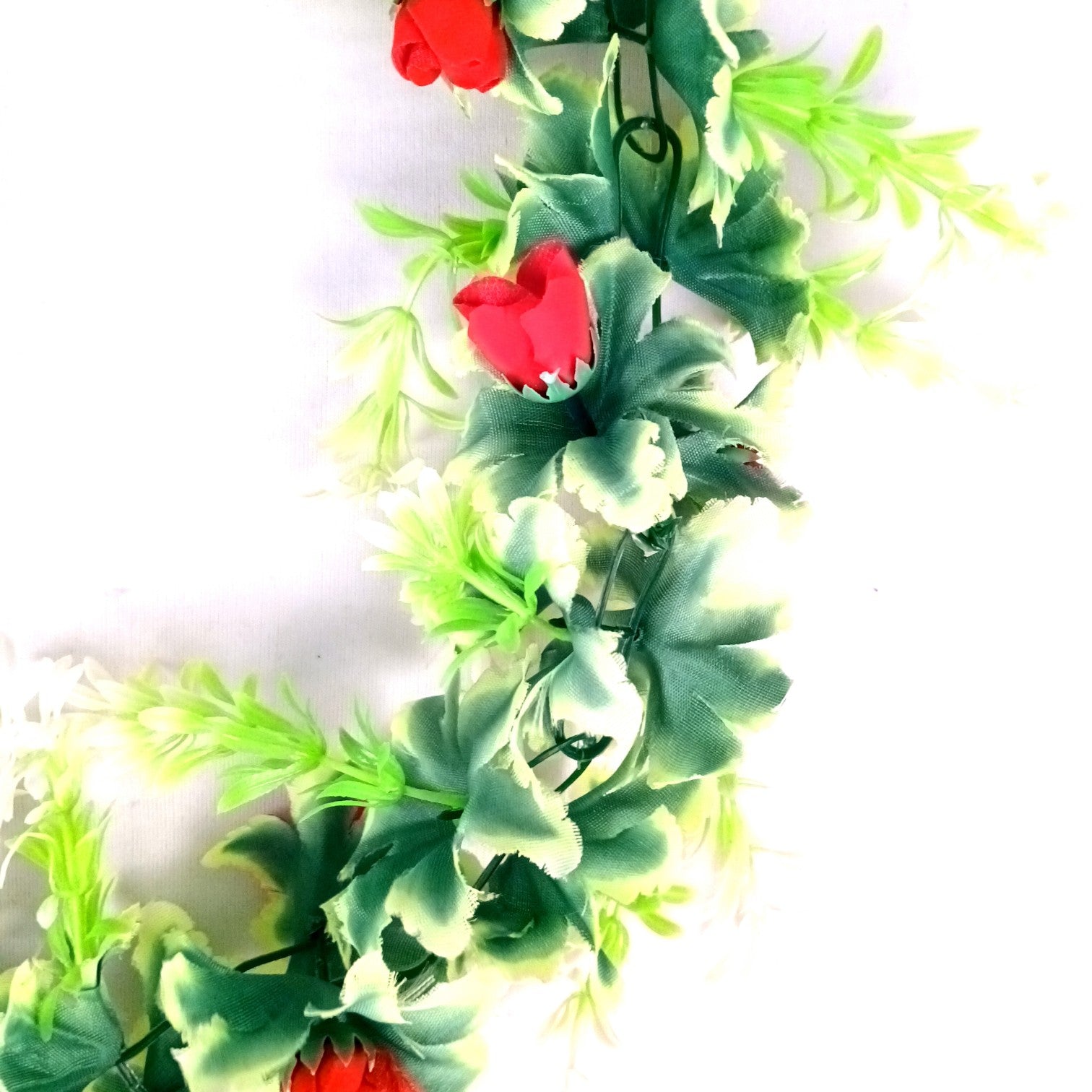 Artificial Hanging Vine | Faux Leaf Garland Green Plant Bush for Creeper Decoration | Decorative Vine for Door, Temple, Diwali Decor & Home Decoration - 69 Inch - Apkamart
