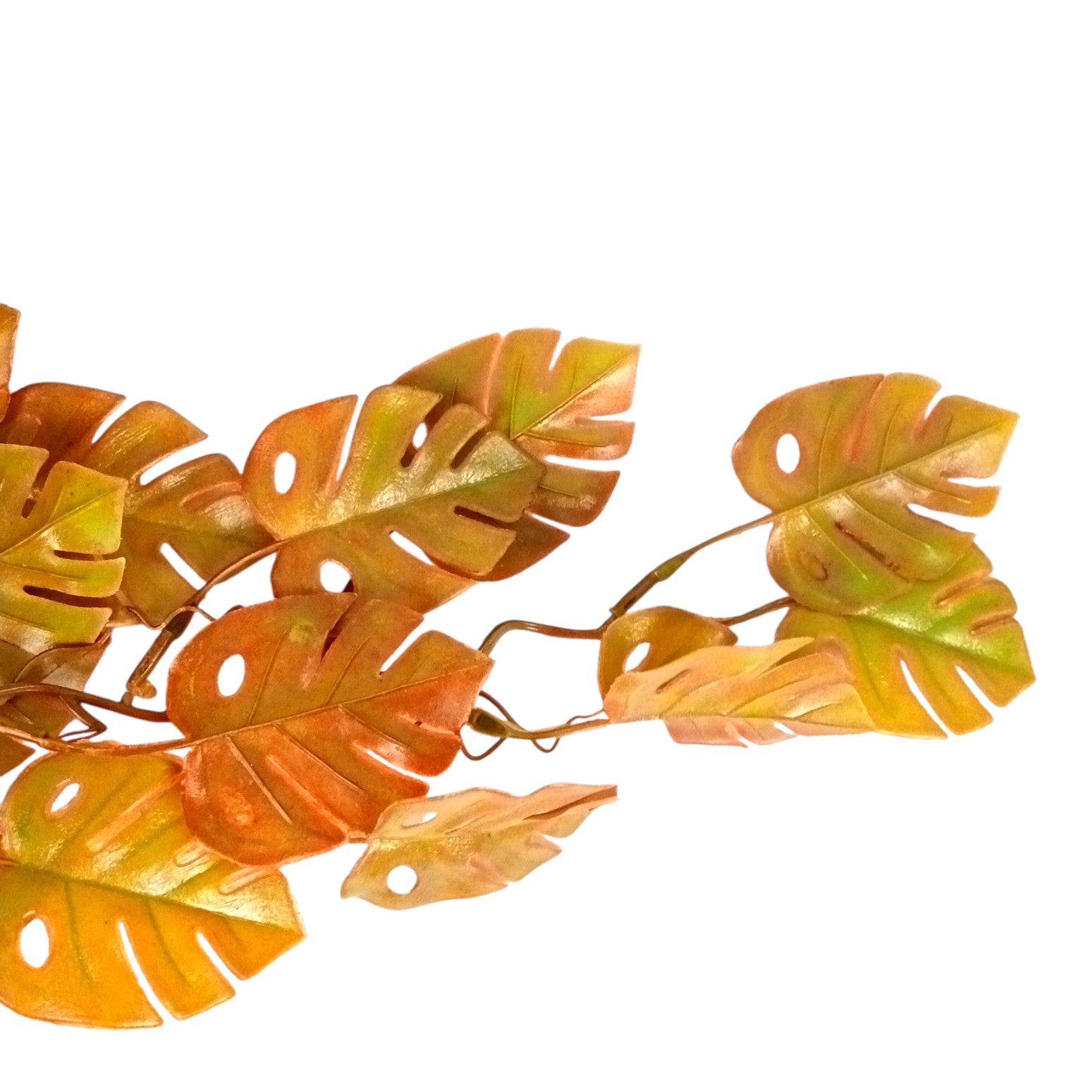 Artificial Hanging Leaf Bunch | Faux Leaf Garland Plant Bush for Creeper Decoration | Decorative Hanging Vine for Door, Balcony, Temple & Diwali Decor - 35 Inch - Apkamart #Style_Design 1