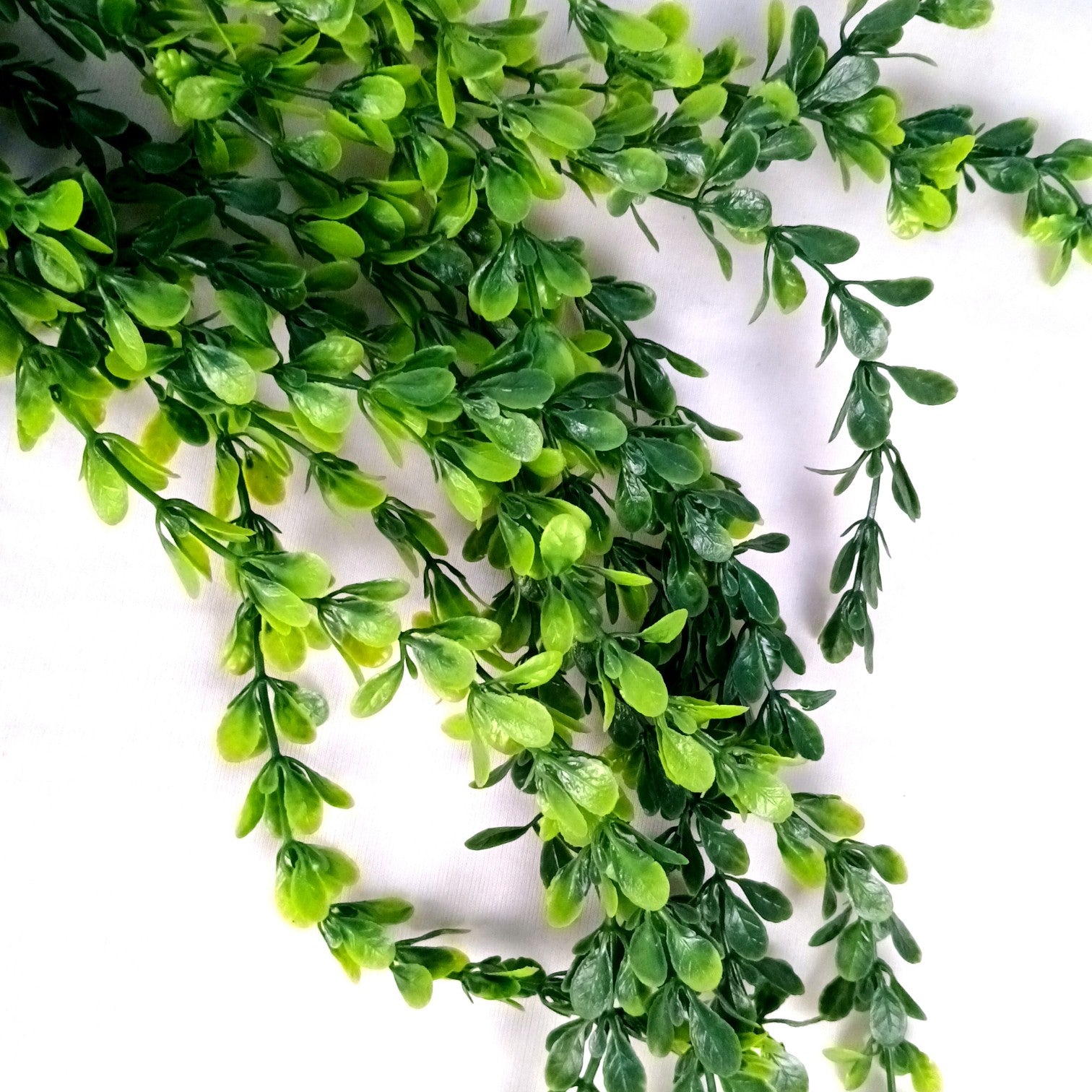 Artificial Hanging Vine | Green & Yellow Faux Leaf Garland Green Plant Bush for Creeper Decoration | Decorative Vine for Door, Temple, Diwali Decor & Home Decoration - 33 Inch - Apkamart #Style_Design 1