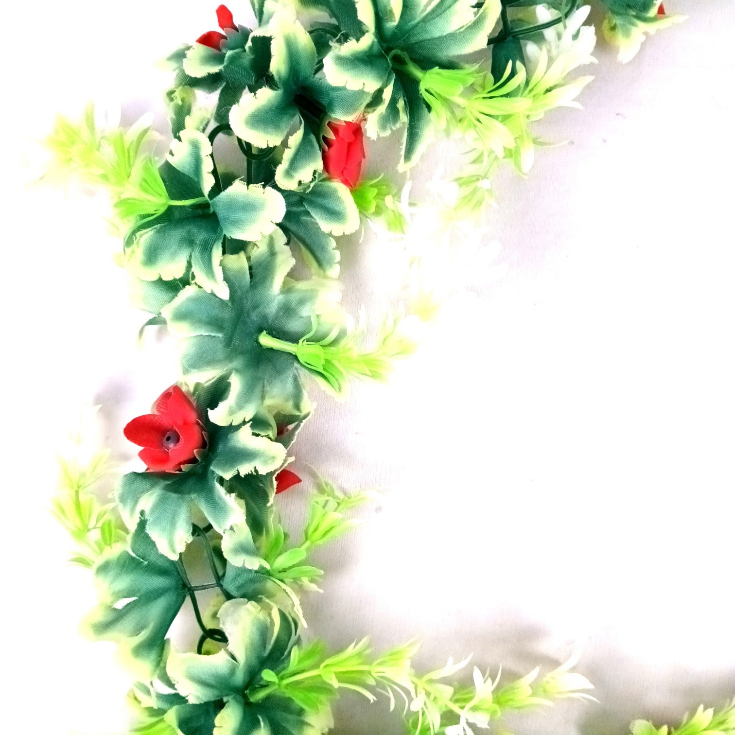 Artificial Hanging Vine | Faux Leaf Garland Green Plant Bush for Creeper Decoration | Decorative Vine for Door, Temple, Diwali Decor & Home Decoration - 69 Inch - Apkamart
