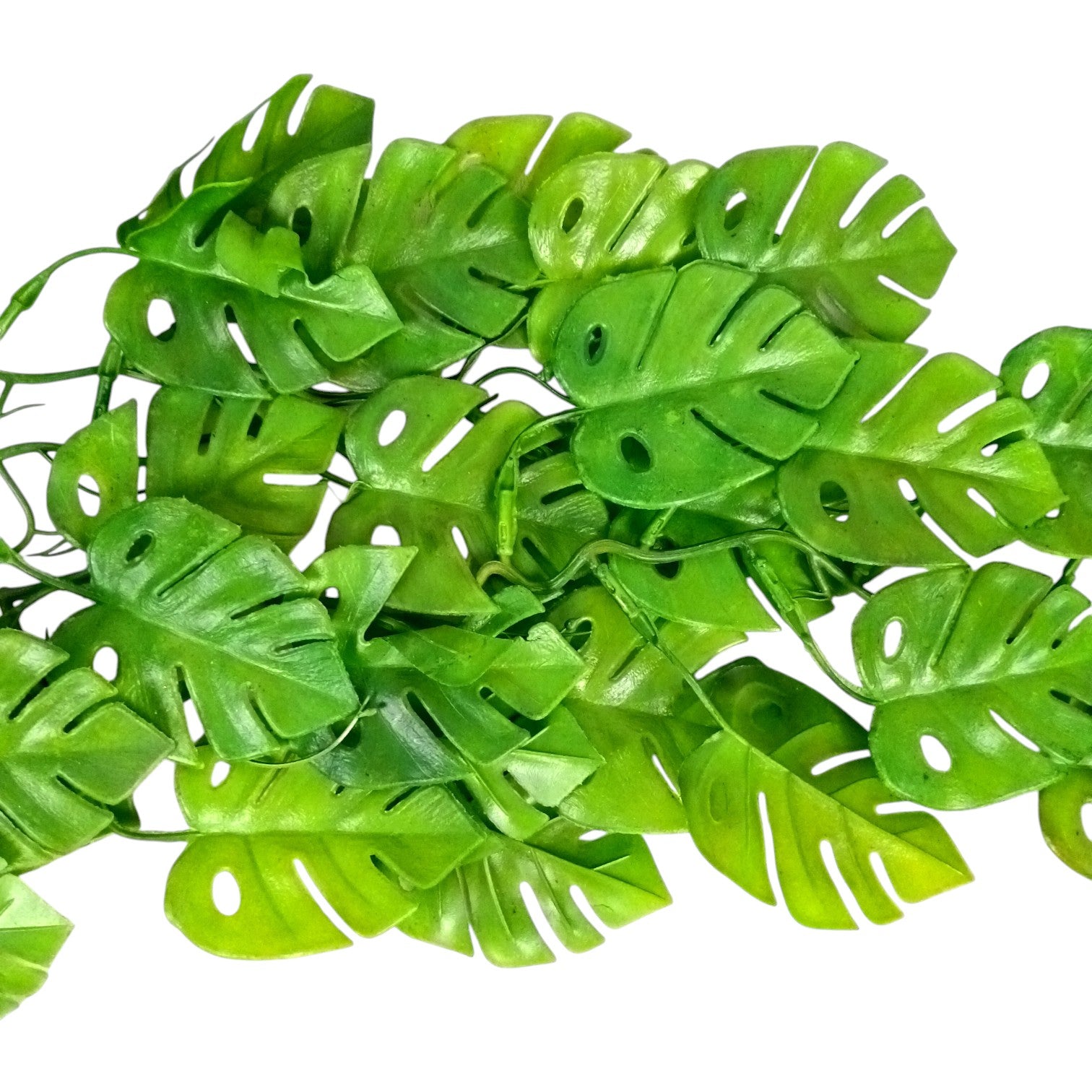 Artificial Hanging Leaf Bunch | Faux Leaf Garland Plant Bush for Creeper Decoration | Decorative Hanging Vine for Door, Balcony, Temple & Diwali Decor - 35 Inch - Apkamart #Style_Design 2