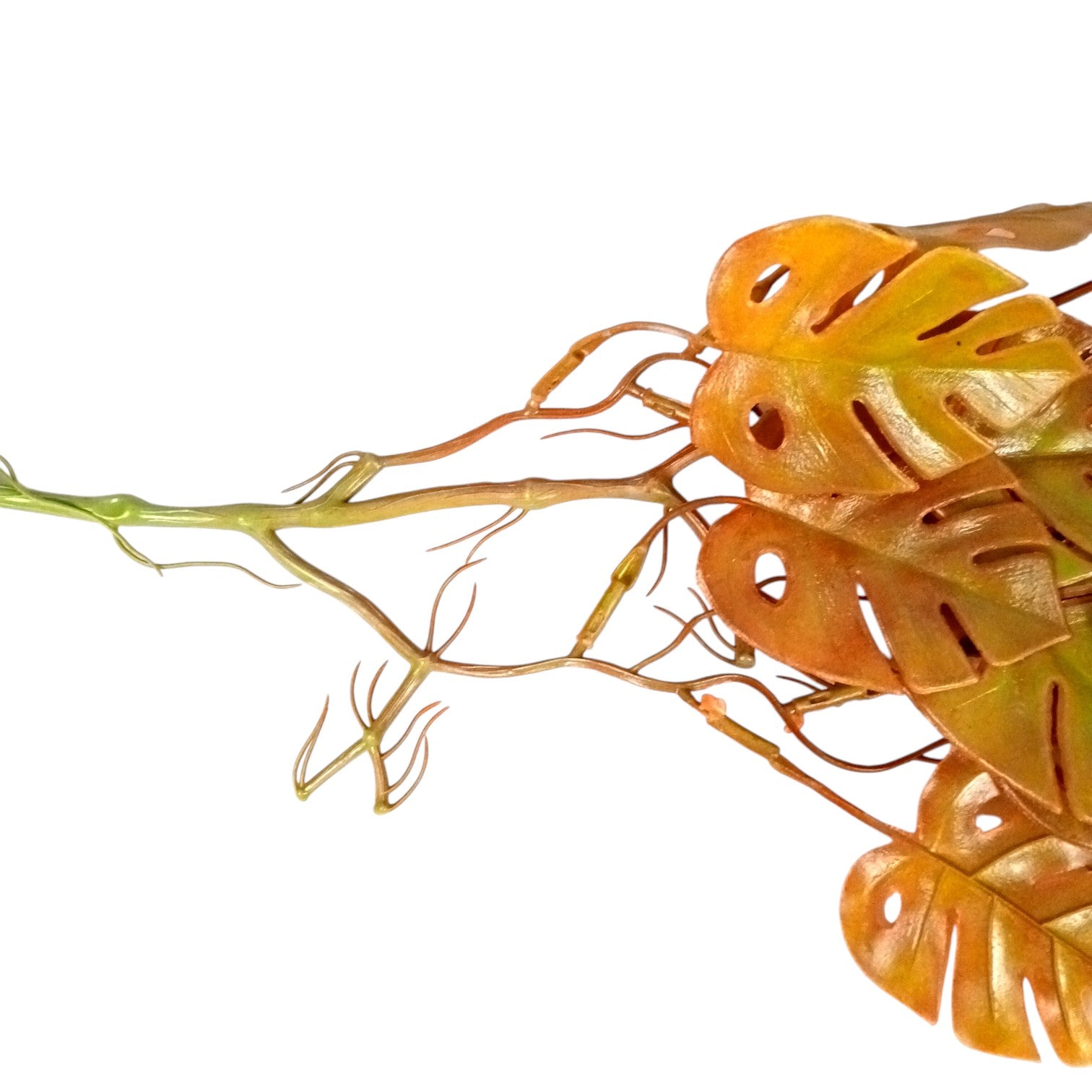 Artificial Hanging Leaf Bunch | Faux Leaf Garland Plant Bush for Creeper Decoration | Decorative Hanging Vine for Door, Balcony, Temple & Diwali Decor - 35 Inch - Apkamart #Style_Design 1