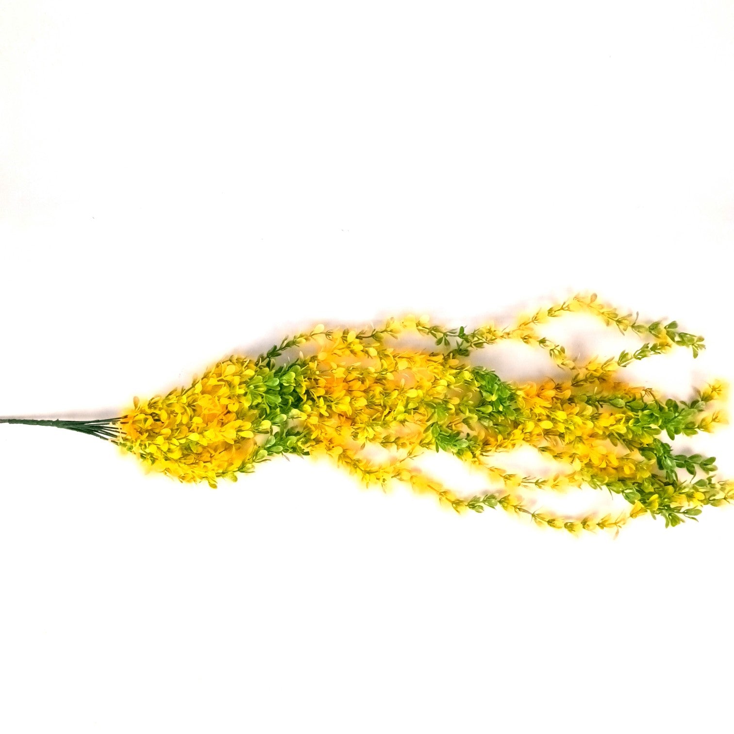 Artificial Hanging Vine | Green & Yellow Faux Leaf Garland Green Plant Bush for Creeper Decoration | Decorative Vine for Door, Temple, Diwali Decor & Home Decoration - 33 Inch - Apkamart #Style_Design 3