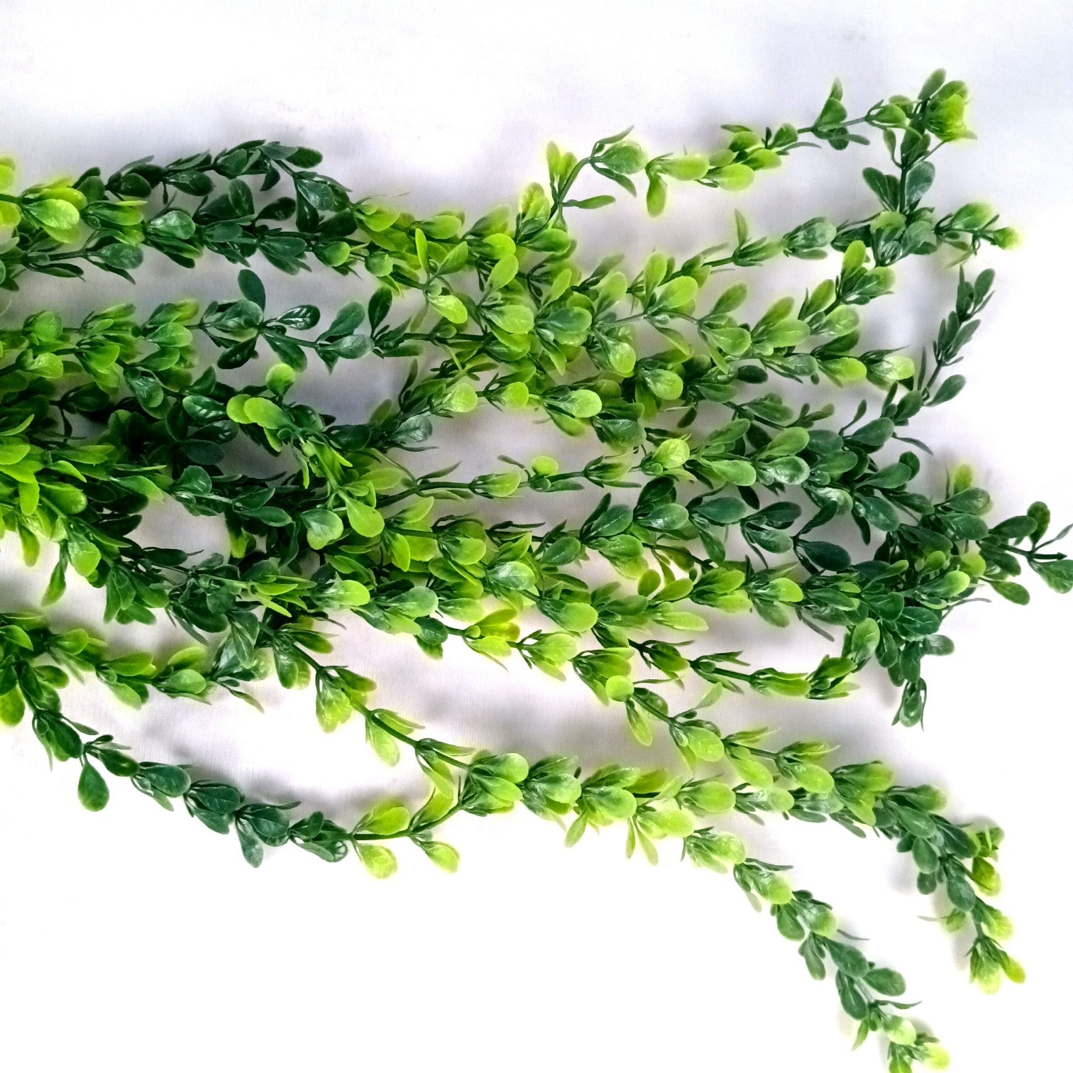 Artificial Hanging Vine | Green & Yellow Faux Leaf Garland Green Plant Bush for Creeper Decoration | Decorative Vine for Door, Temple, Diwali Decor & Home Decoration - 33 Inch - Apkamart #Style_Design 1