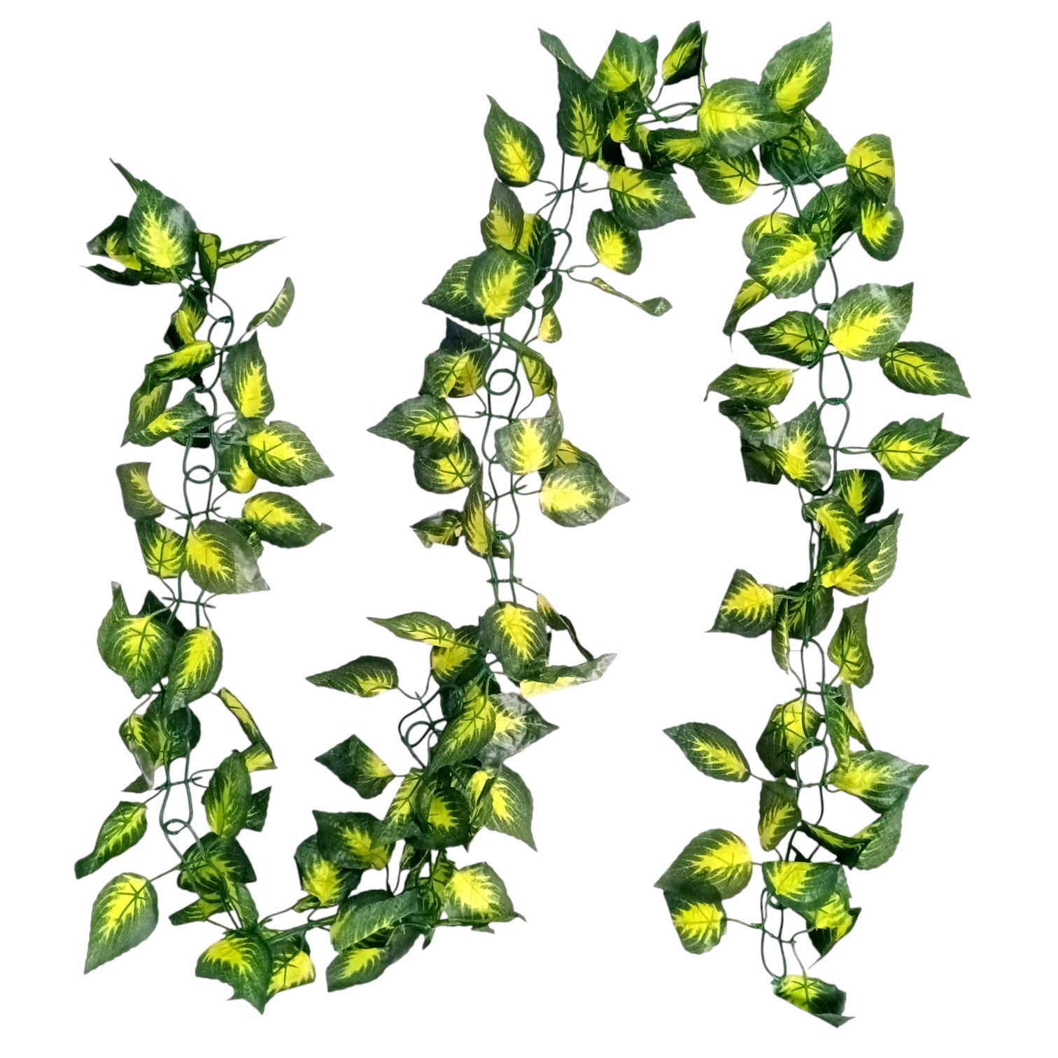 Artificial Leaf Hanging Bail | Decorative Hanging Plant for Home, Balcony, Temple, Door Bandhanwar & Party Decor | Reusable Faux Leaf Garland for Indoor Outdoor Decoration - 87 Inch - Apkamart #Style_Design 2