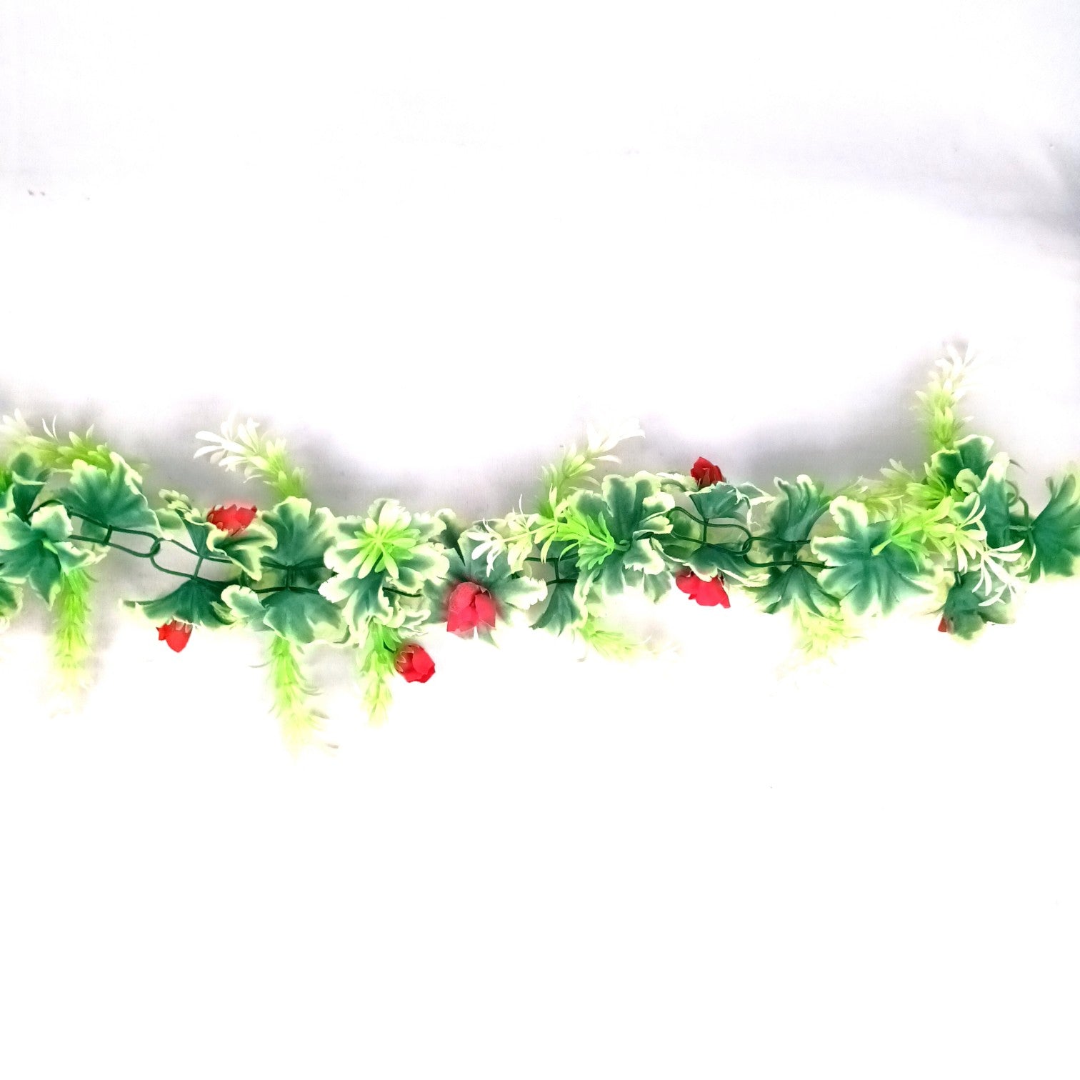 Artificial Hanging Vine | Faux Leaf Garland Green Plant Bush for Creeper Decoration | Decorative Vine for Door, Temple, Diwali Decor & Home Decoration - 69 Inch - Apkamart