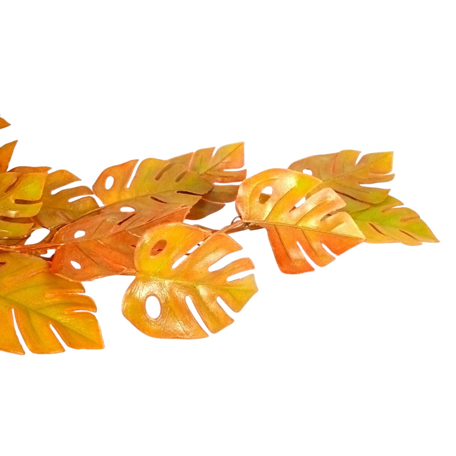 Artificial Hanging Leaf Bunch | Faux Leaf Garland Plant Bush for Creeper Decoration | Decorative Hanging Vine for Door, Balcony, Temple & Diwali Decor - 35 Inch - Apkamart #Style_Design 1