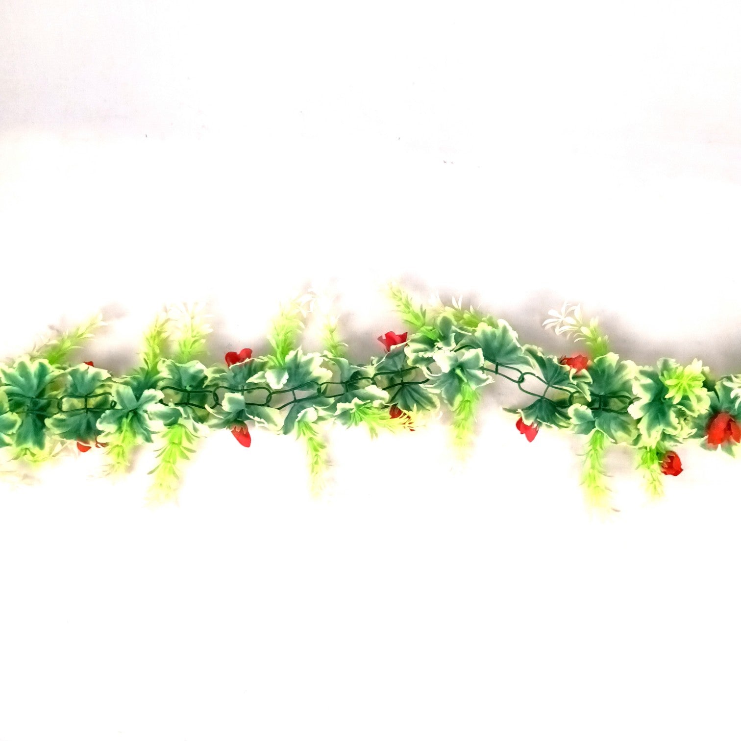 Artificial Hanging Vine | Faux Leaf Garland Green Plant Bush for Creeper Decoration | Decorative Vine for Door, Temple, Diwali Decor & Home Decoration - 69 Inch - Apkamart