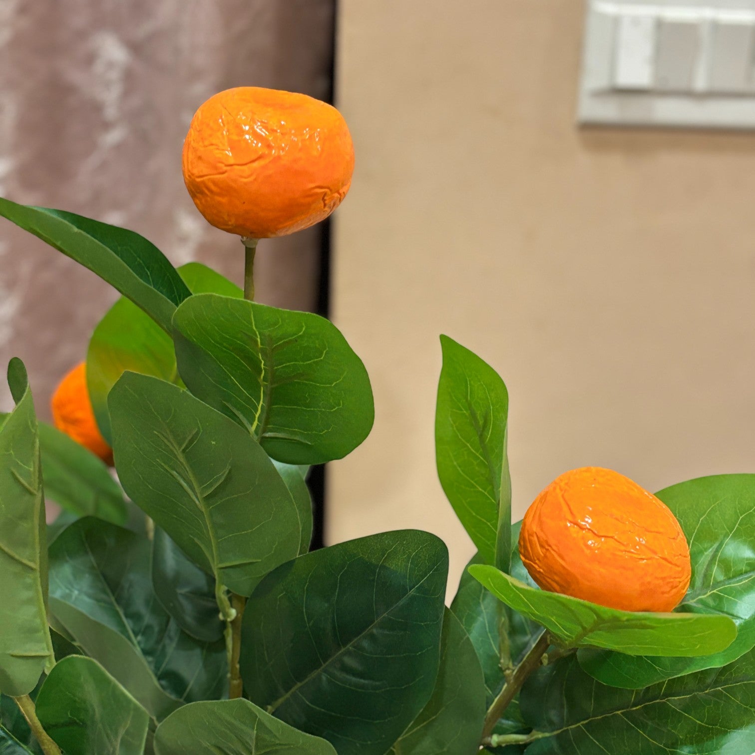 Artificial Leaf Tree | Faux Leaf Vine Plant for Home & Office | Decorative Indoor Potted Green Plant for Living Room Balcony Tabletop Diwali Decor Gifting - 36 Inch