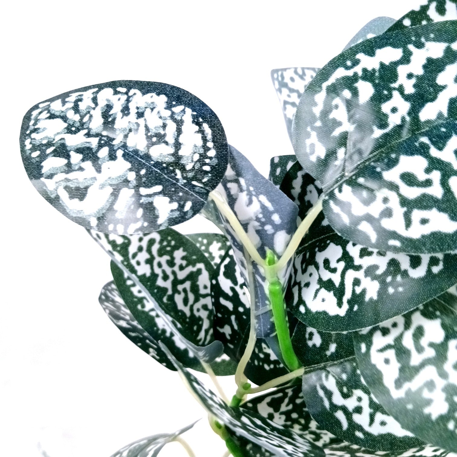 Artificial Leaf Bunch with Wooden Pot | Faux Vine Plant for Home Decor | Decorative Tabletop Indoor Plant for Living Room, Balcony, Office, Festive Decor & Gifting - 13 Inch - Apkamart #Style_Design 2