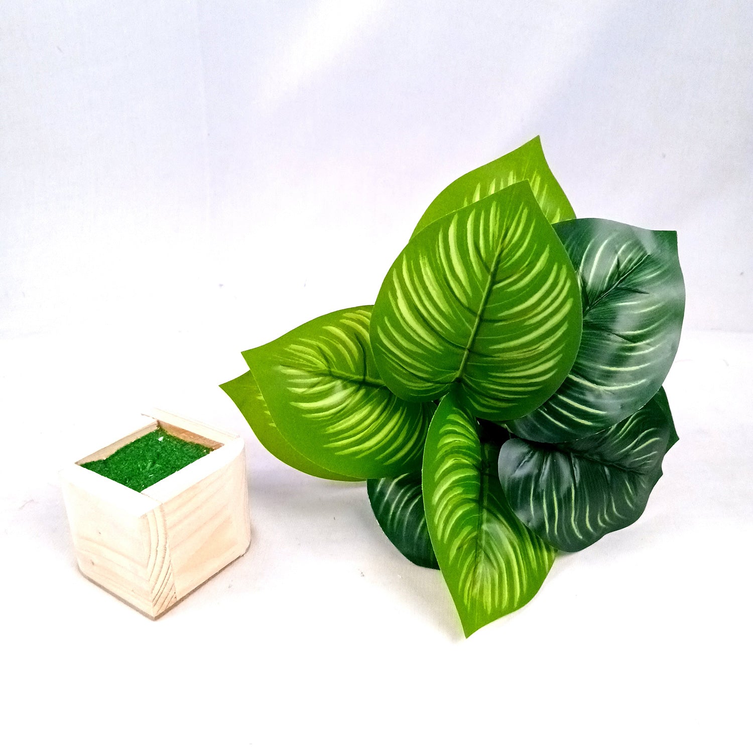 Artificial Plant with Pot | Fake Faux Indoor Potted Money Plant - for Home Décor, Living Room, Office Decoration -10 Inch - Apkamart #Style_Design 2