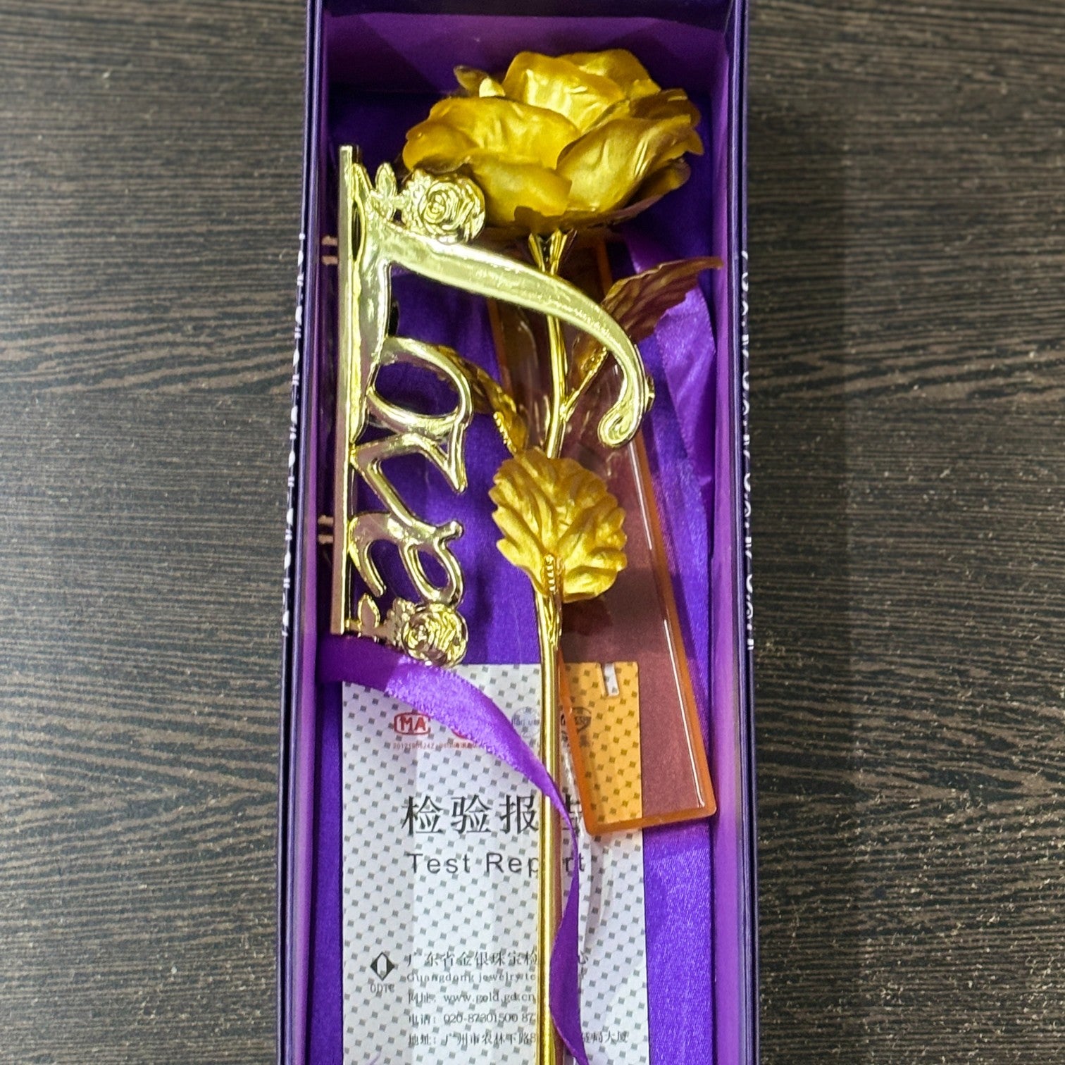 Artificial Golden Rose Flower | Valentine Gift for Girlfriend, Wife & Loved Ones | Decorative Golden Metal Rose for Anniversary, Birthday & Romantic Gift - 10 Inch - Apkamart