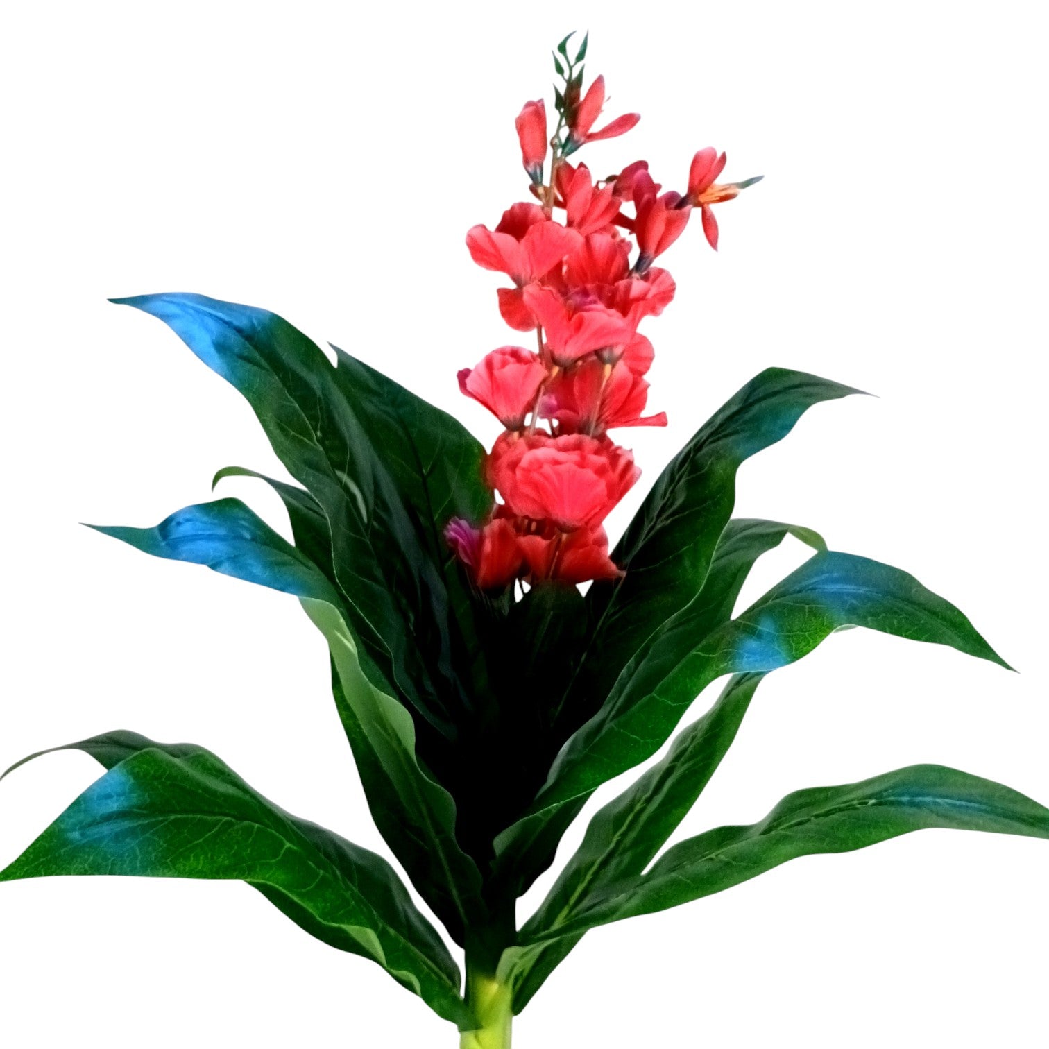 Artificial Green Leaf Tree with Flowers | Faux Decorative Plant for Home, Office & Balcony | Artificial Leaf Tree for Living Room, Bedroom, Patio, Garden - 45 Inch - Apkamart #Color_Pink