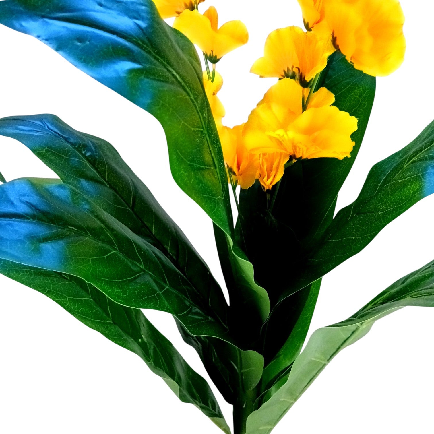 Artificial Leaf Tree with Flowers | Faux Leaf Vine Plant | Decorative Green Plant for Home Balcony Living Room Office Indoor | Diwali Decor & Gifting - 45 Inch - Apkamart #Color_Yellow