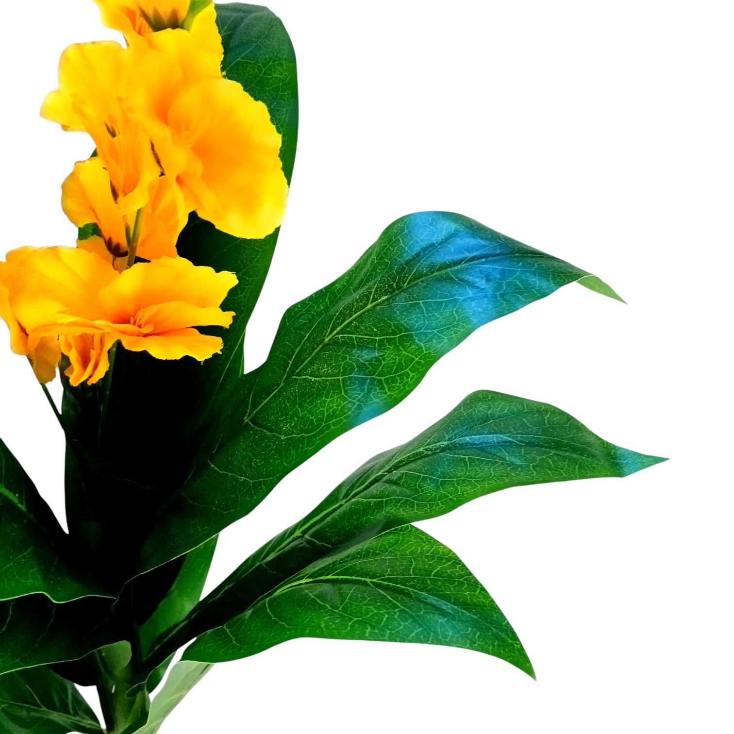 Artificial Leaf Tree with Flowers | Faux Leaf Vine Plant | Decorative Green Plant for Home Balcony Living Room Office Indoor | Diwali Decor & Gifting - 45 Inch - Apkamart #Color_Yellow